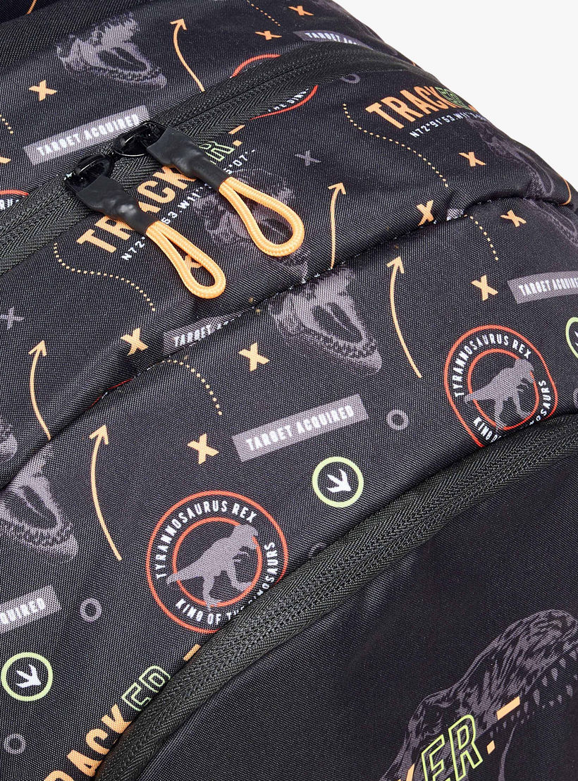 Mayfair Dinosaur Print 2-Compartment Backpack with Zip Closure - 42x29x20 cms-school-bagsandbackpacks-backpacks-image-10