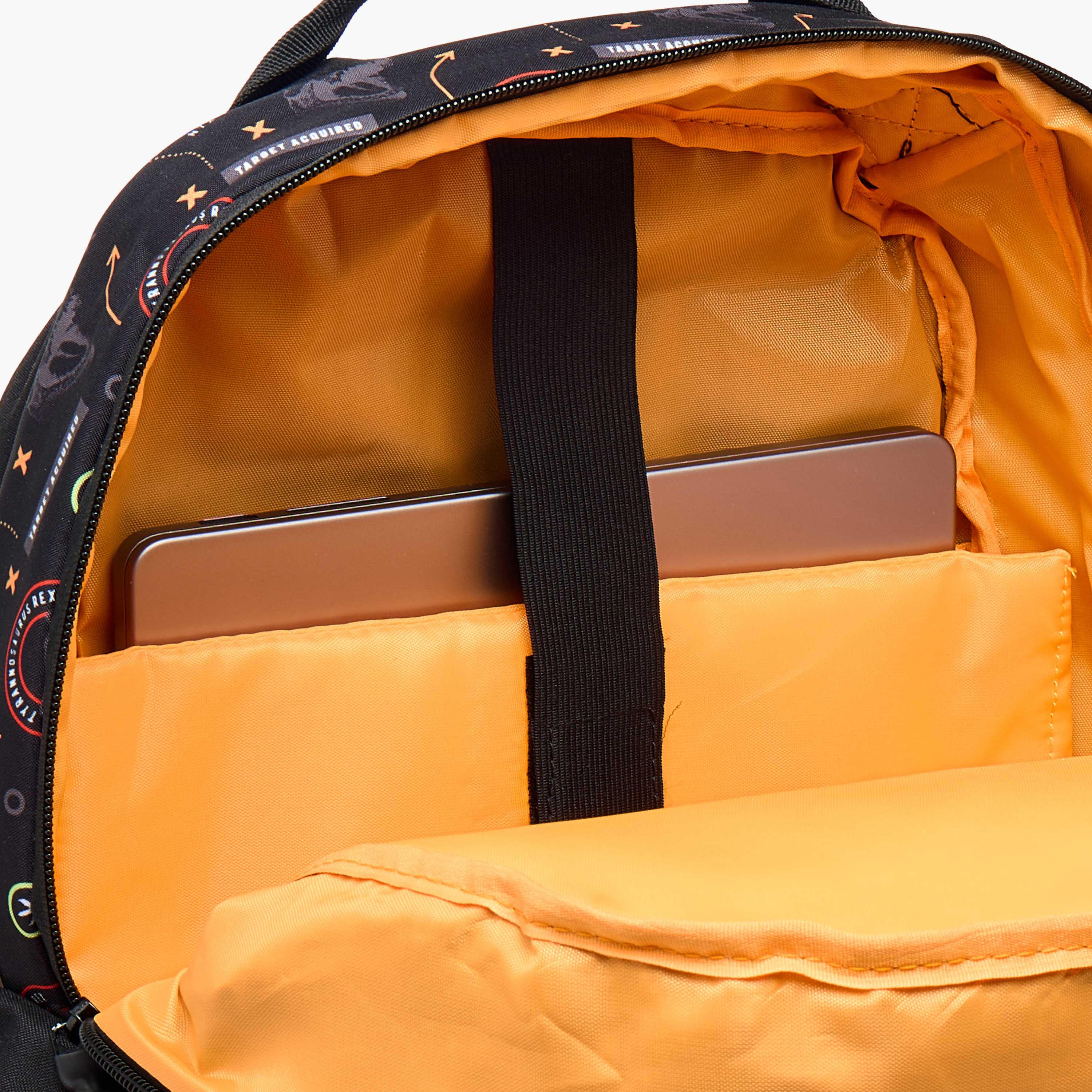 Mayfair Dinosaur Print 2-Compartment Backpack with Zip Closure - 42x29x20 cms-school-bagsandbackpacks-backpacks-image-8