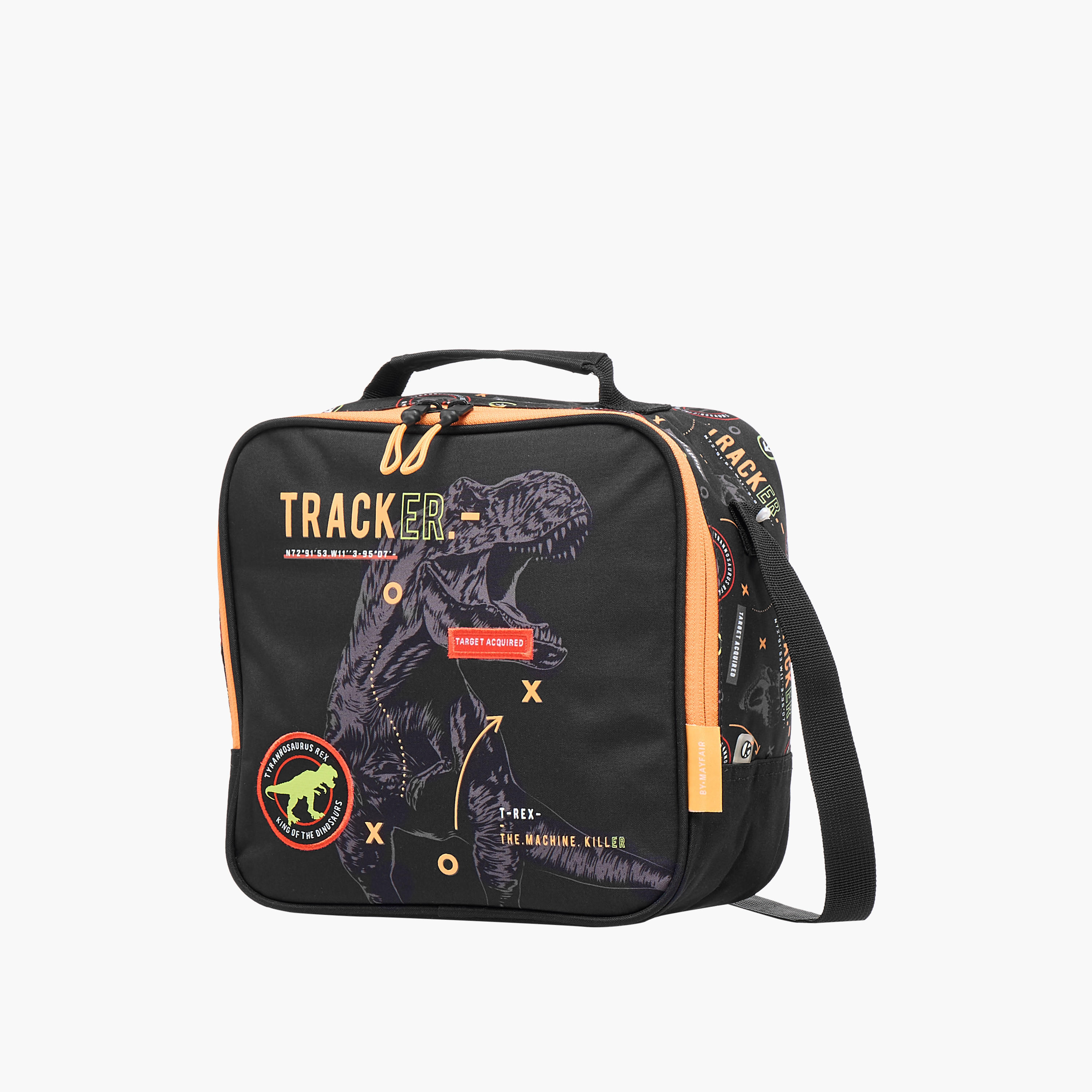 Mayfair Dinosaur Print Lunch Bag with Zip Closure and Strap-school-lunchessentials-lunchbags-image-5