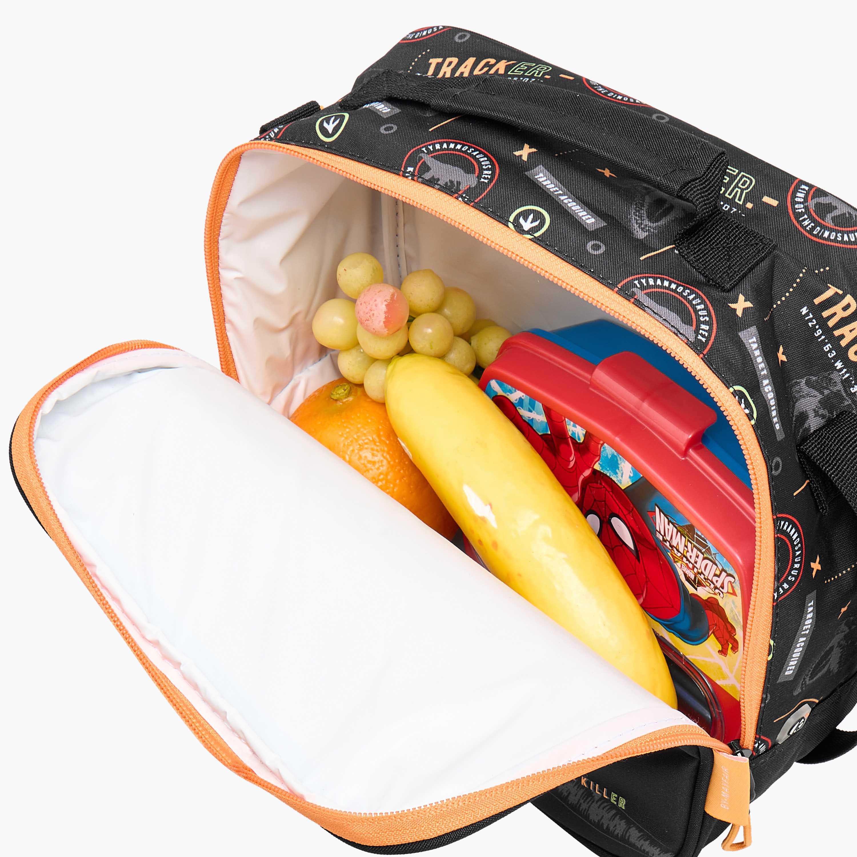 Mayfair Dinosaur Print Lunch Bag with Zip Closure and Strap-school-lunchessentials-lunchbags-image-3