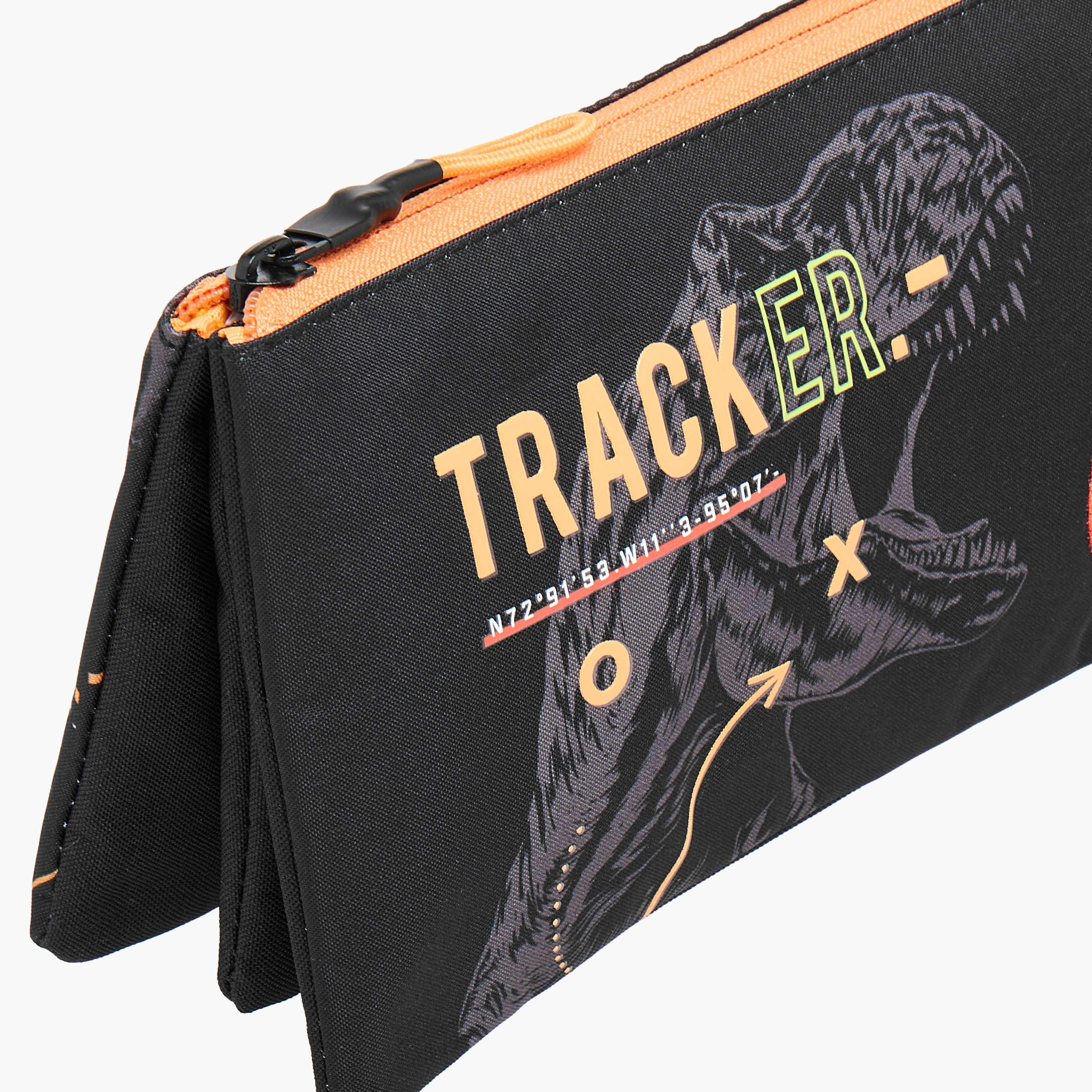 Mayfair Dinosaur Print 3-Compartment Pencil Pouch-school-stationery-pencilcases-image-3