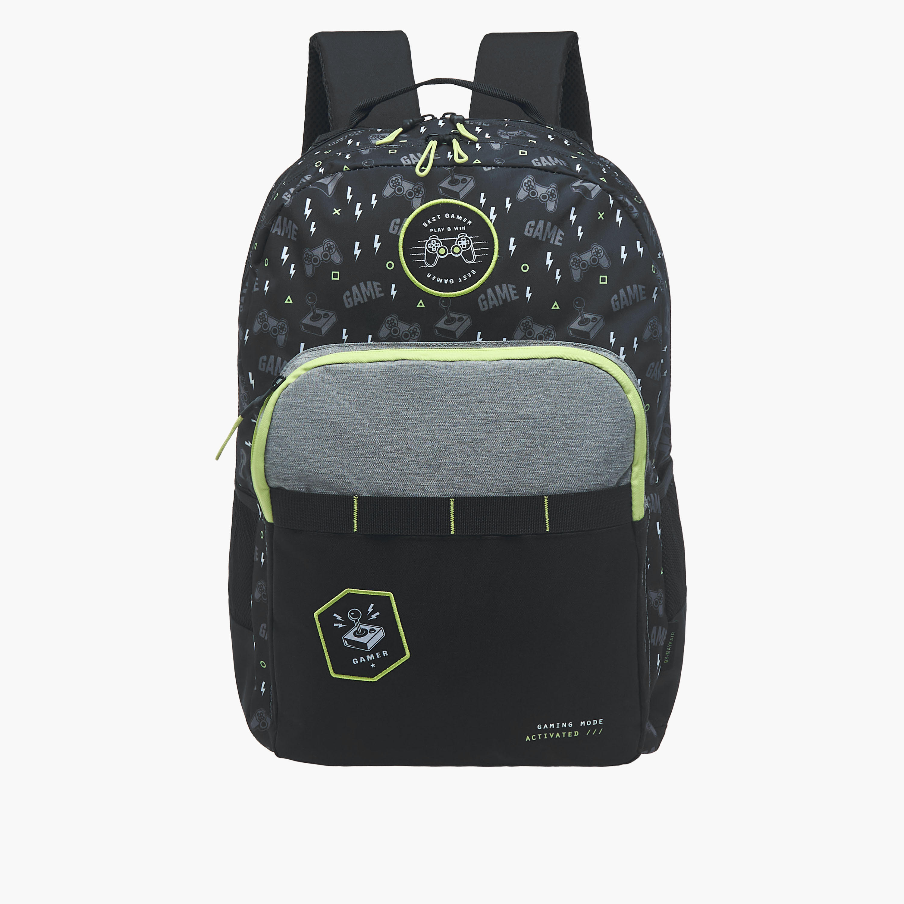 Mayfair Gaming Print Backpack with Zip Closure and Adjustable Straps - 42x29x20 cms-school-bagsandbackpacks-backpacks-image-1