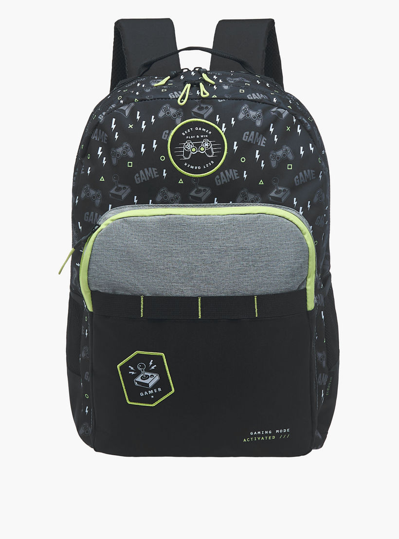 Mayfair Gaming Print Backpack with Zip Closure and Adjustable Straps - 42x29x20 cms-school-bagsandbackpacks-backpacks-image-1