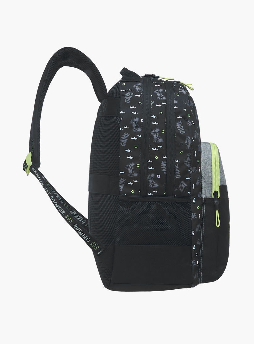 Mayfair Gaming Print Backpack with Zip Closure and Adjustable Straps - 42x29x20 cms-school-bagsandbackpacks-backpacks-image-5