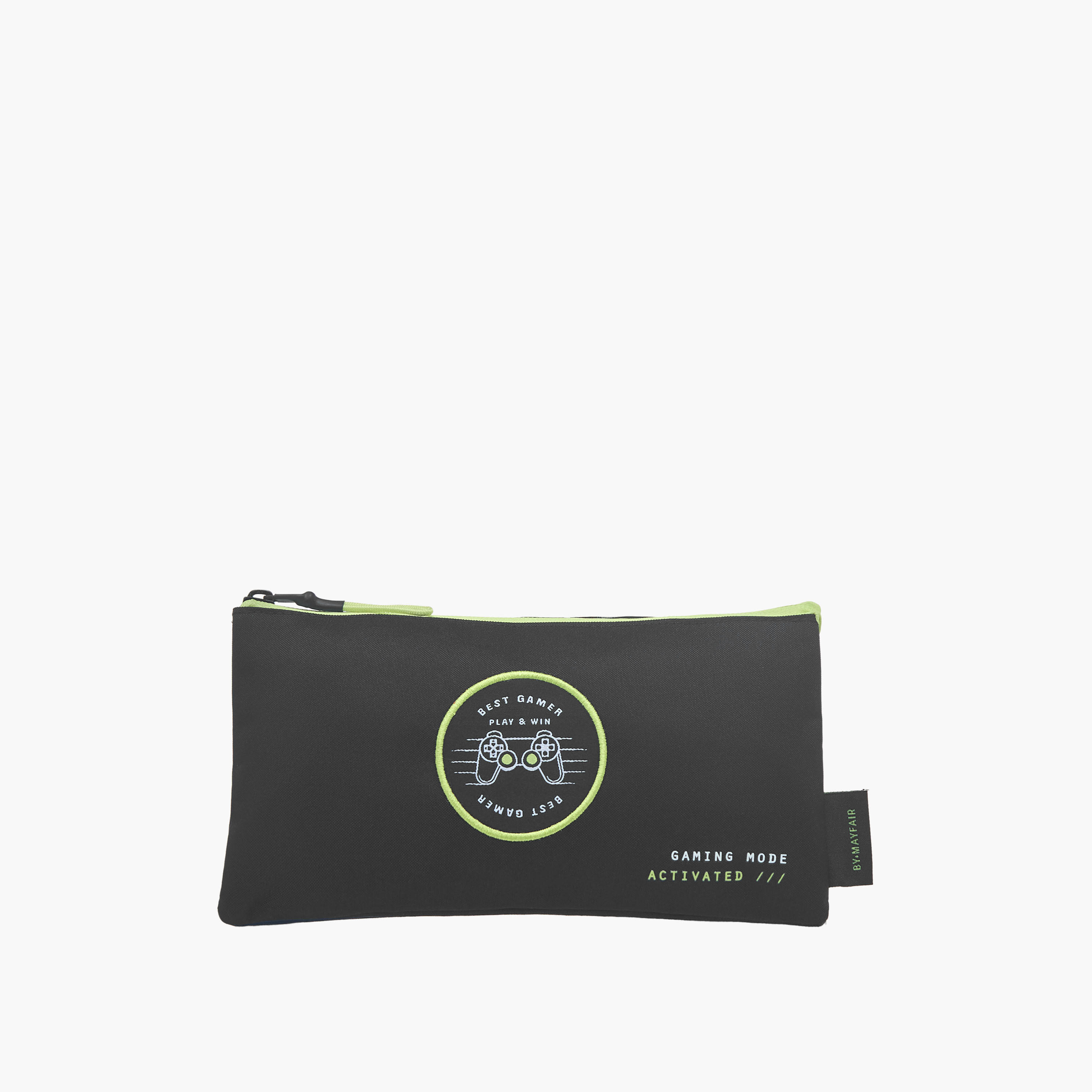 Mayfair Gamer Print 3-Compartment Pencil Pouch with Zip Closure-school-stationery-pencilcases-image-1
