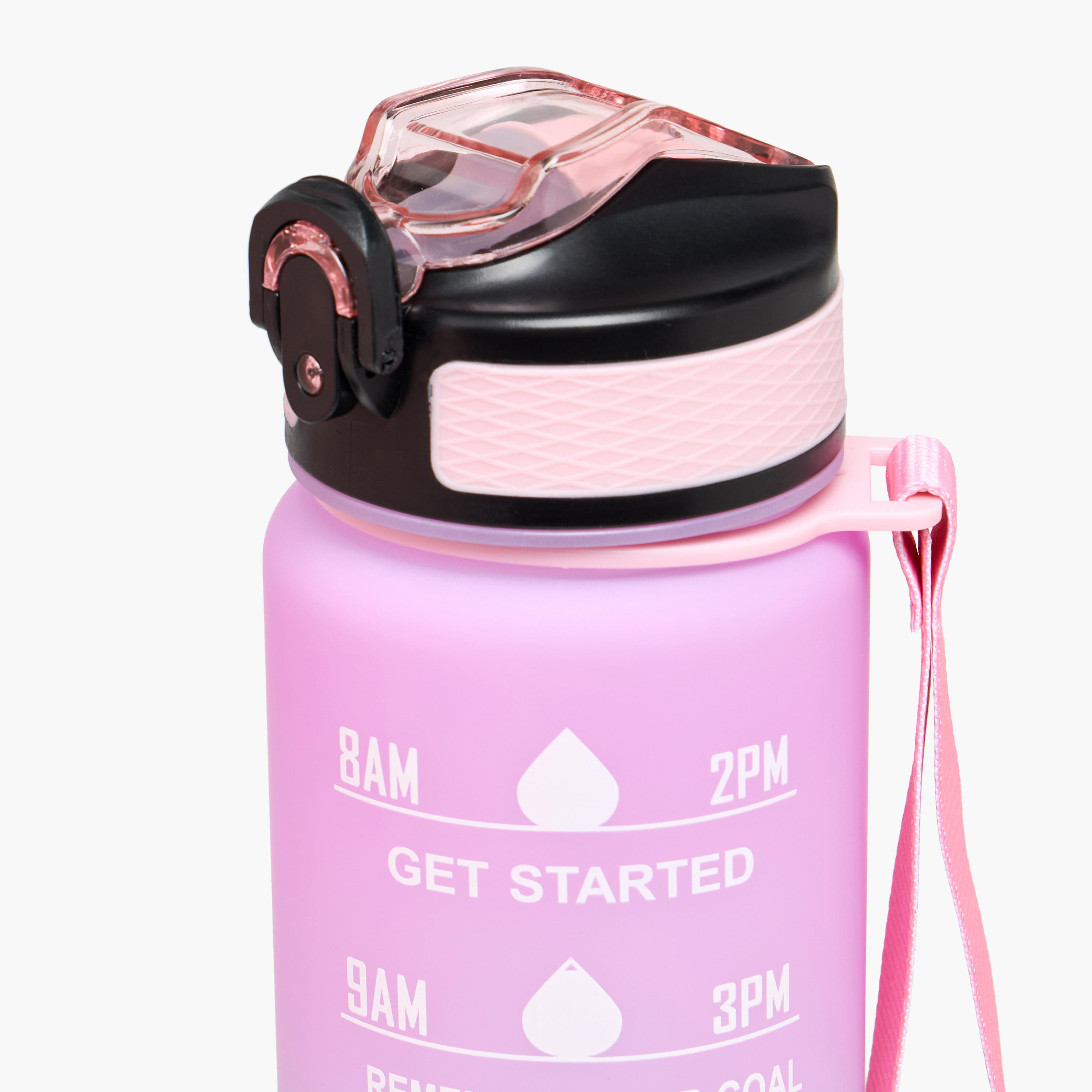 Printed Sipper Water Bottle with Push Button and Strap Handle - 1 L-school-waterbottles-image-3