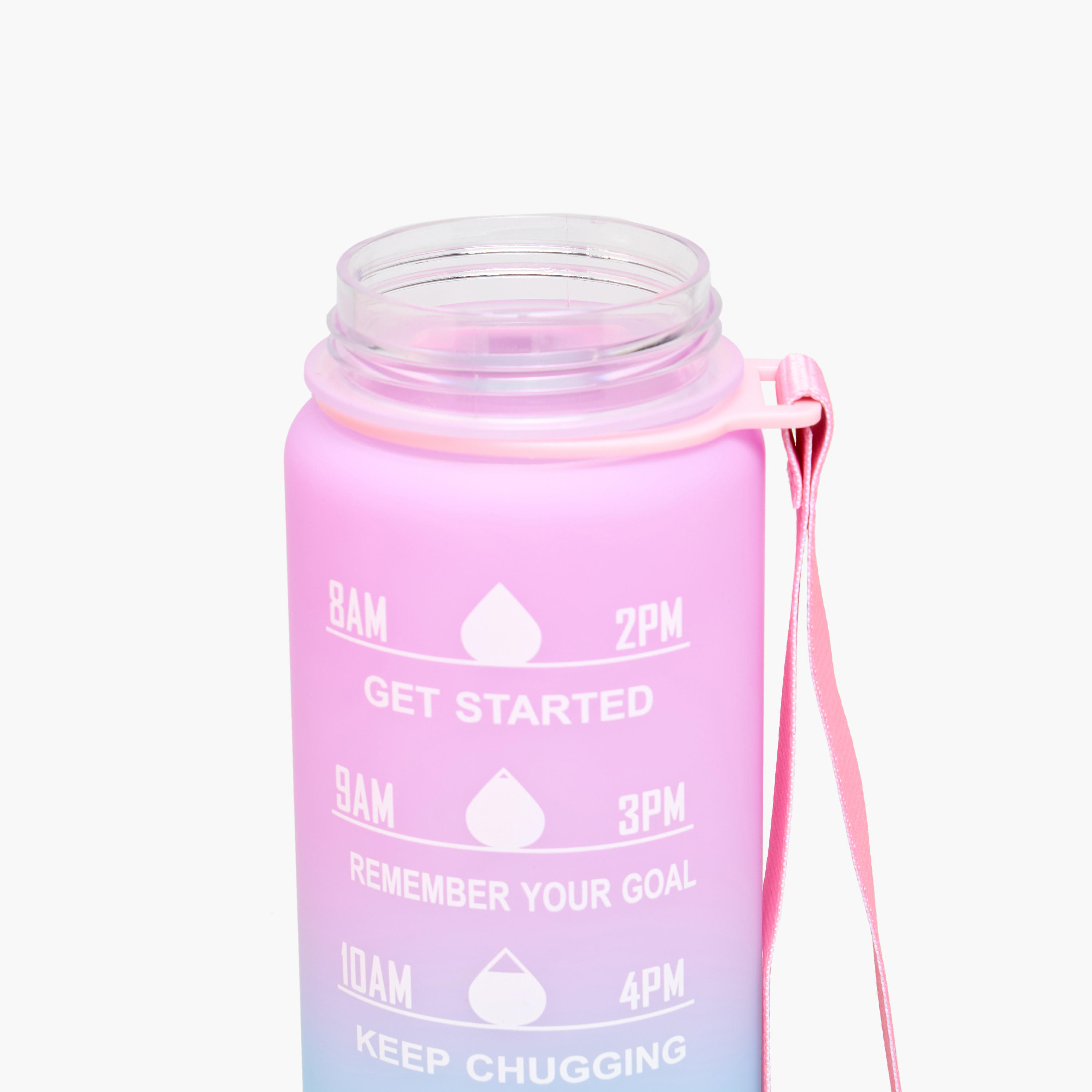 Printed Sipper Water Bottle with Push Button and Strap Handle - 1 L-school-waterbottles-image-5
