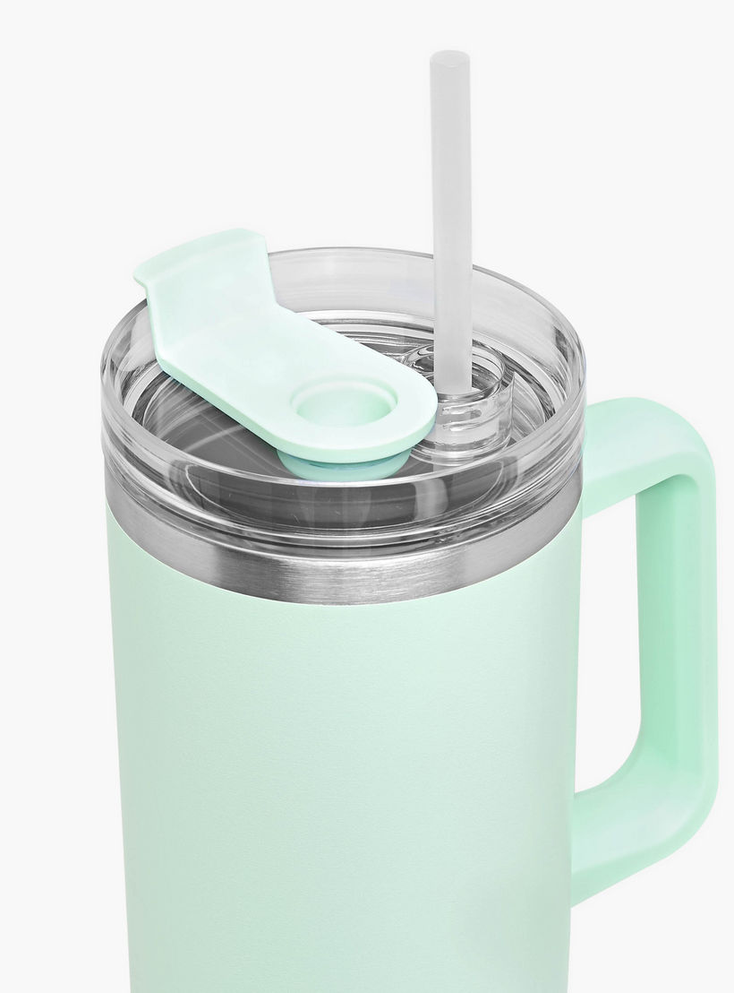 Solid Stainless Steel Tumbler with Straw and Handle - 1.2 L-school-waterbottles-image-3