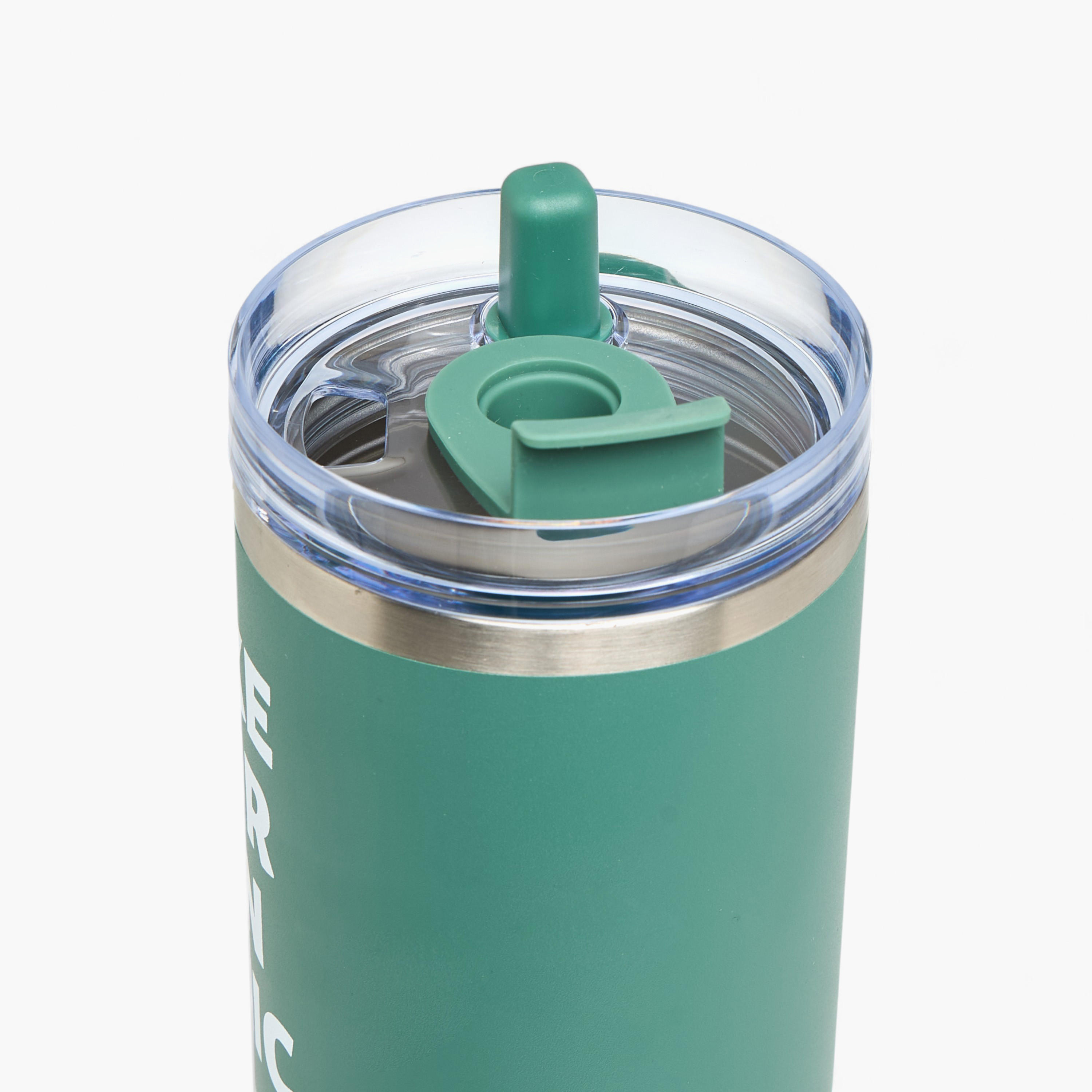 Slogan Print Stainless Steel Tumbler with Lid - 1.2 L-school-waterbottles-image-4