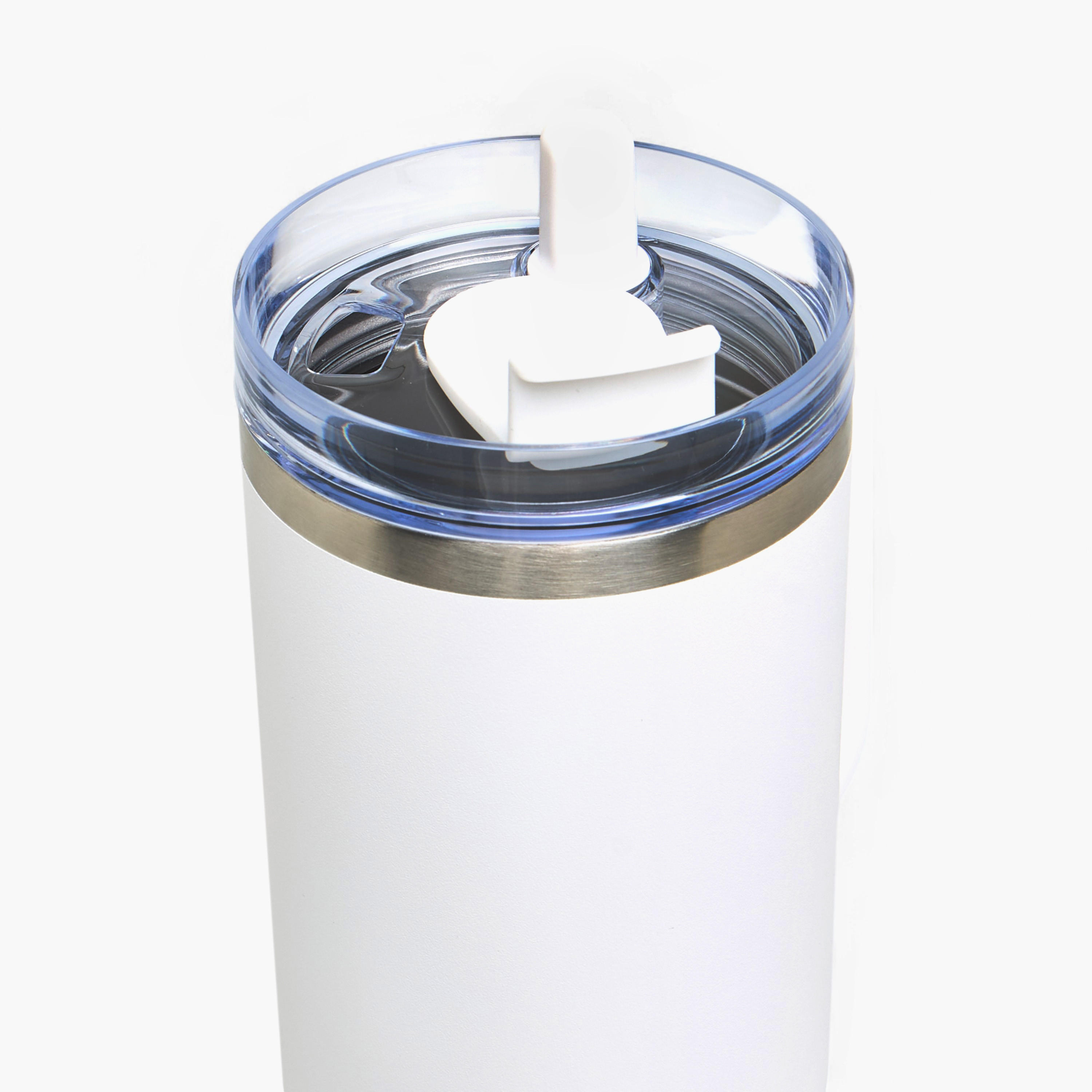 Slogan Print Stainless Steel Tumbler with Lid - 1.2 L-school-waterbottles-image-4