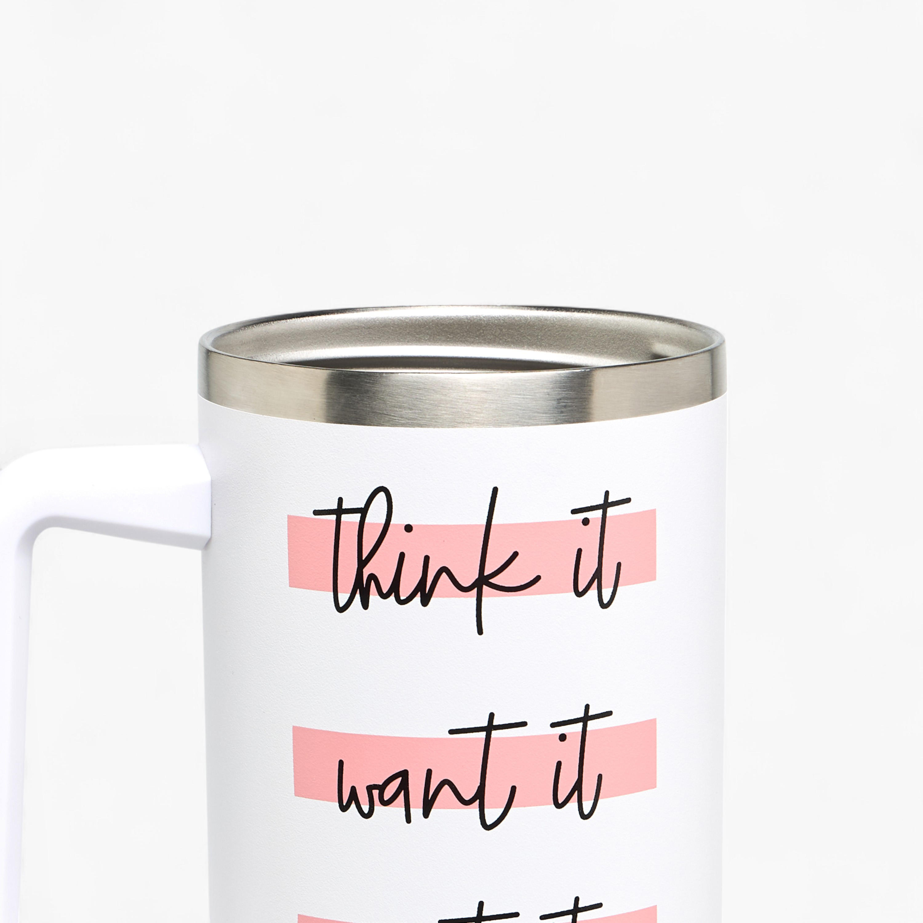 Slogan Print Stainless Steel Tumbler with Lid - 1.2 L-school-waterbottles-image-6