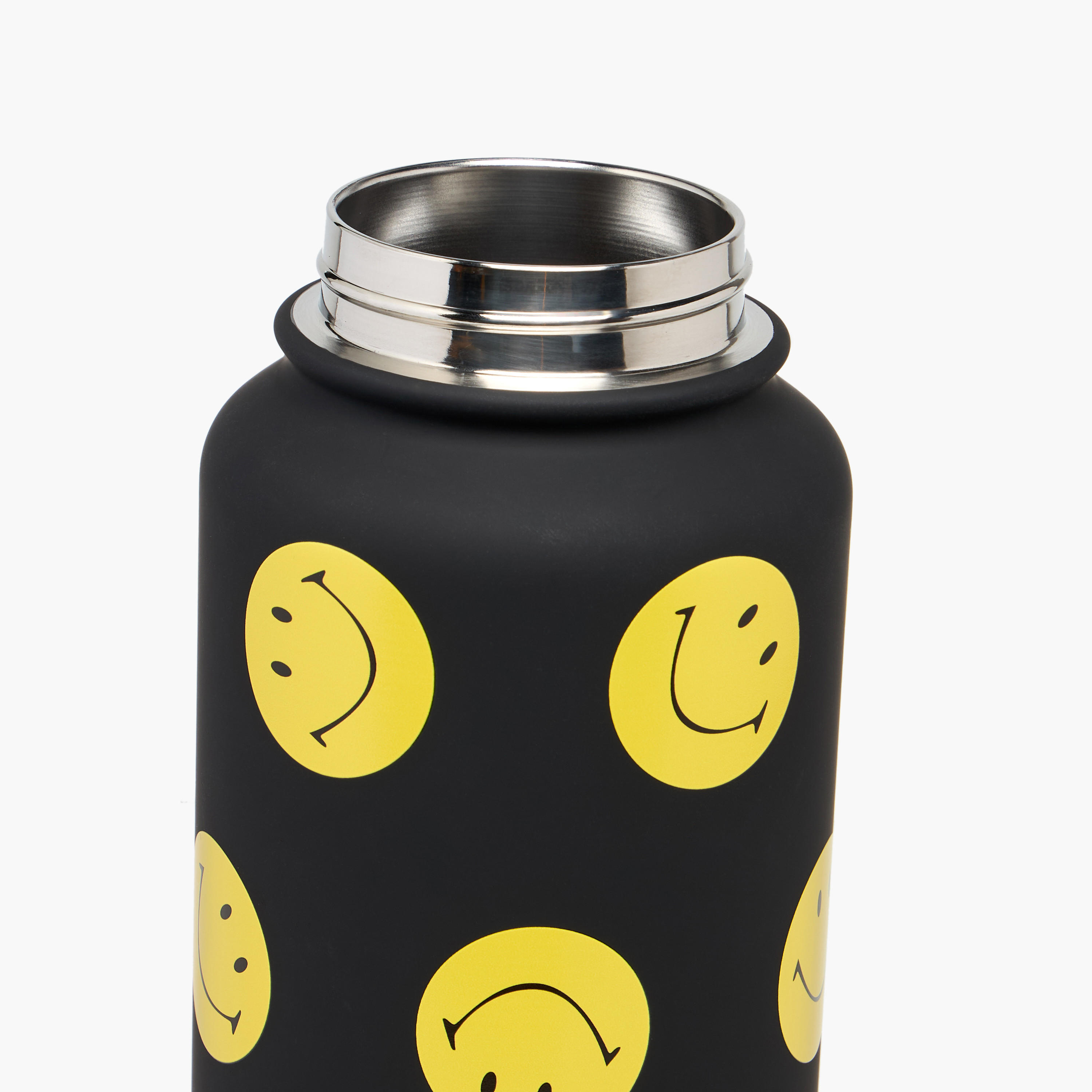 Smiley Print Double Wall Stainless Steel Sipper Water Bottle - 1 L-school-waterbottles-image-6