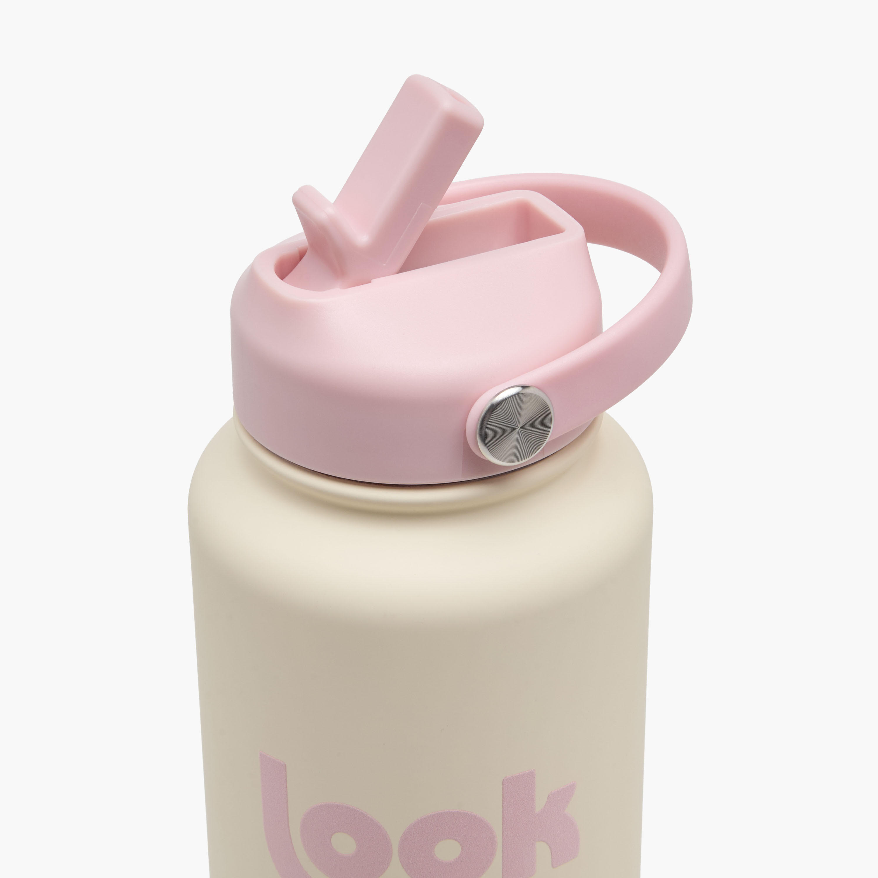 Slogan Print Stainless Steel Sipper Water Bottle with Handle - 1 L-school-waterbottles-image-4