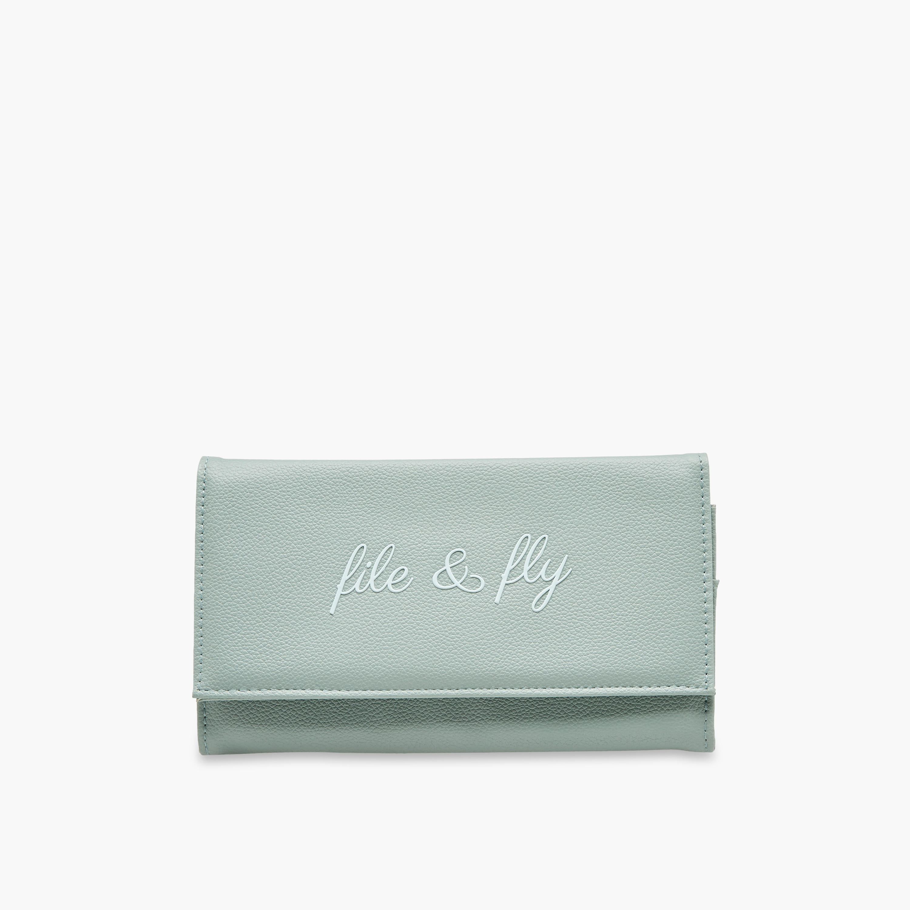 Findz Typographic Print Document Holder with Flap Closure-travel-accessories-image-1