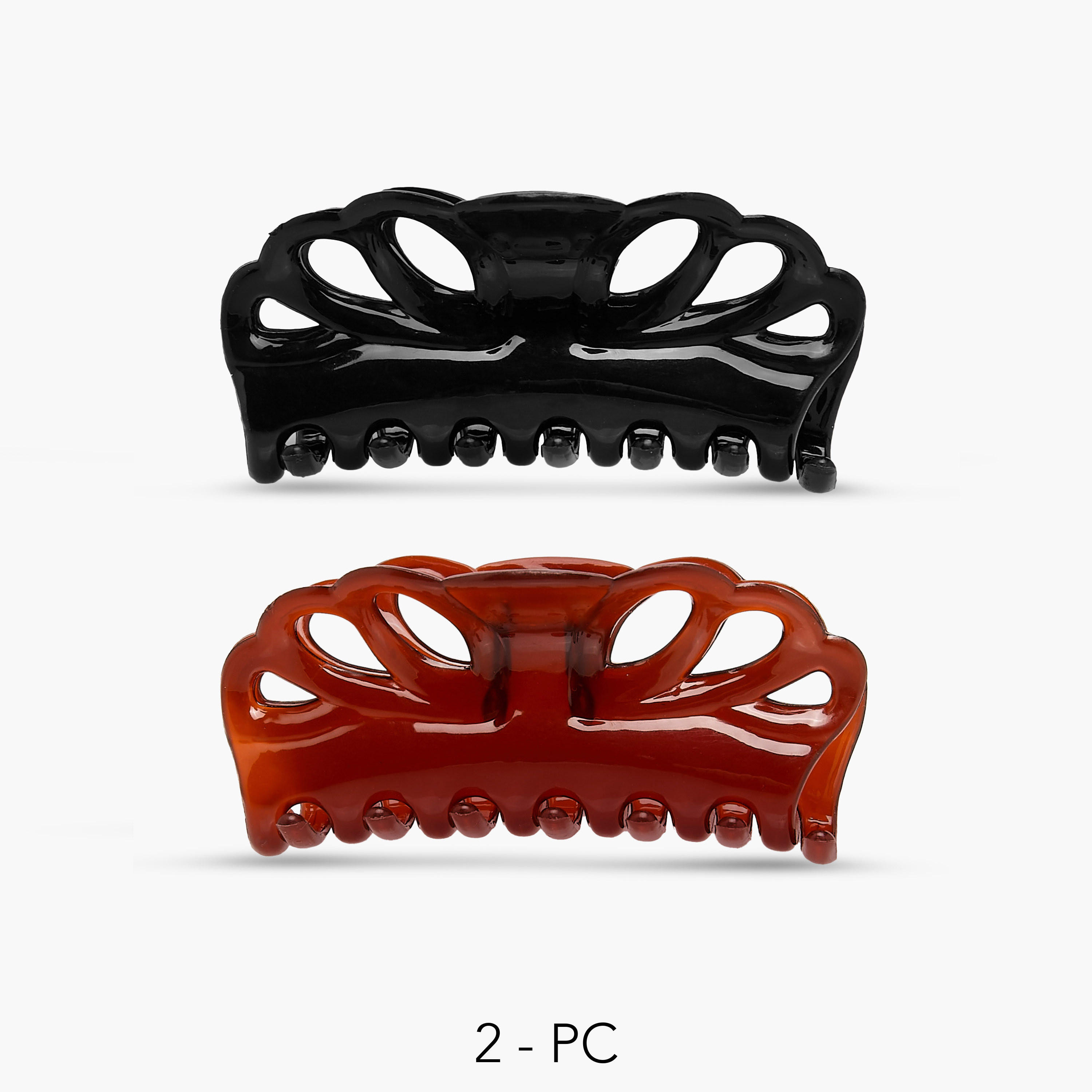 مشابك شعر منحنية بتفاصيل مفرّغة - طقم من قطعتين-women-hairaccessories-clamps-image-1