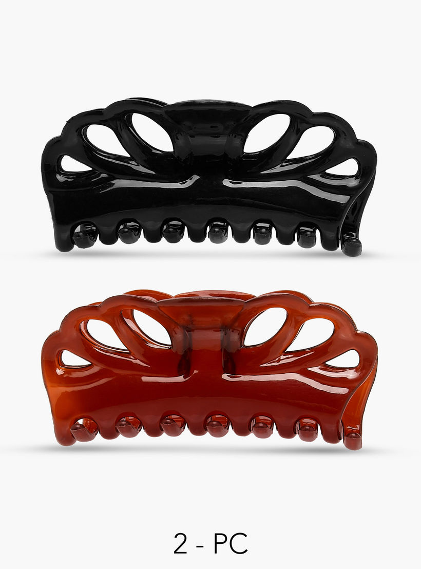 مشابك شعر منحنية بتفاصيل مفرّغة - طقم من قطعتين-women-hairaccessories-clamps-image-1