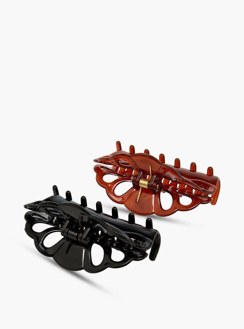 مشابك شعر منحنية بتفاصيل مفرّغة - طقم من قطعتين-women-hairaccessories-clamps-image-4
