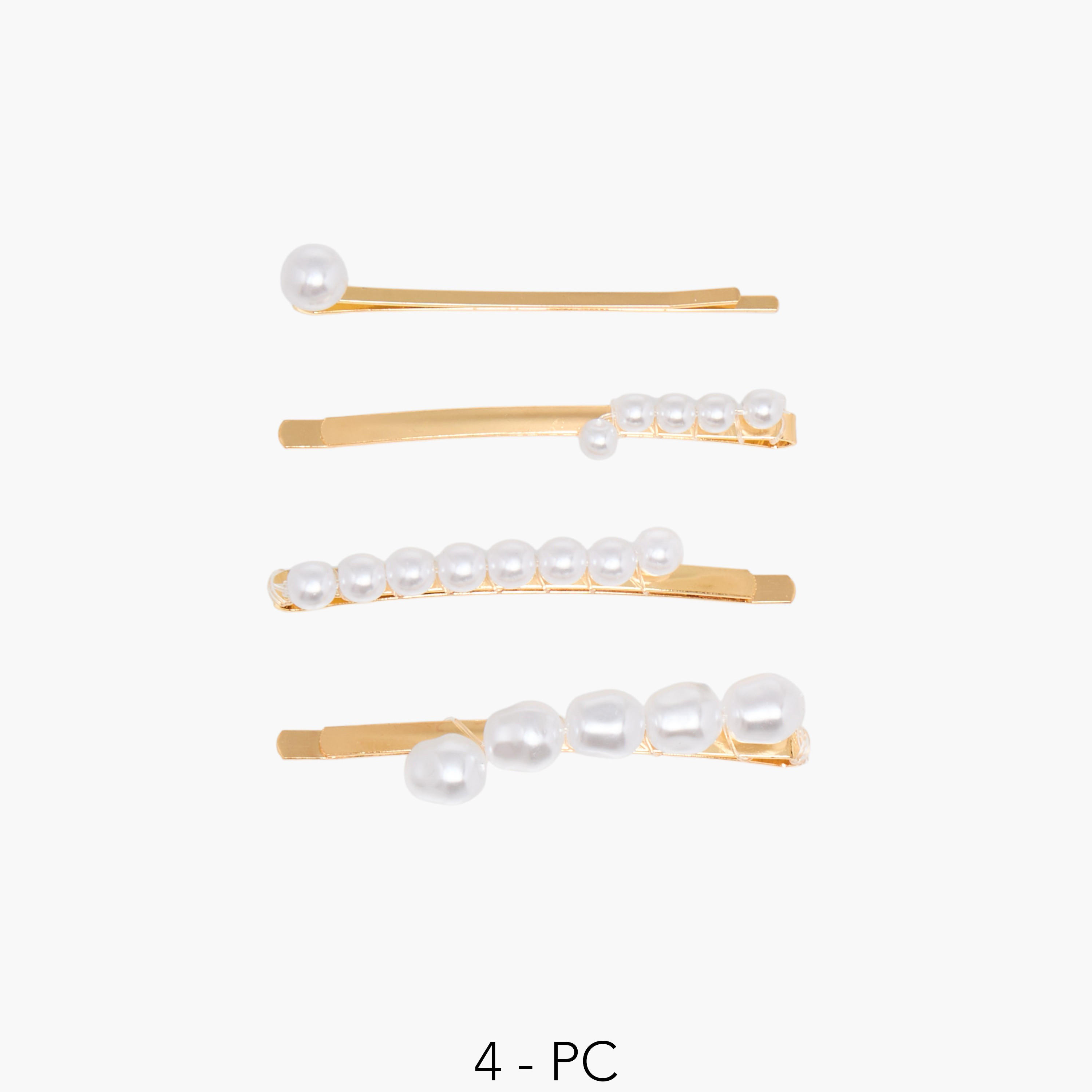 Pearl Embellished Hairpin - Set of 4-women-hairaccessories-hairpins-image-1