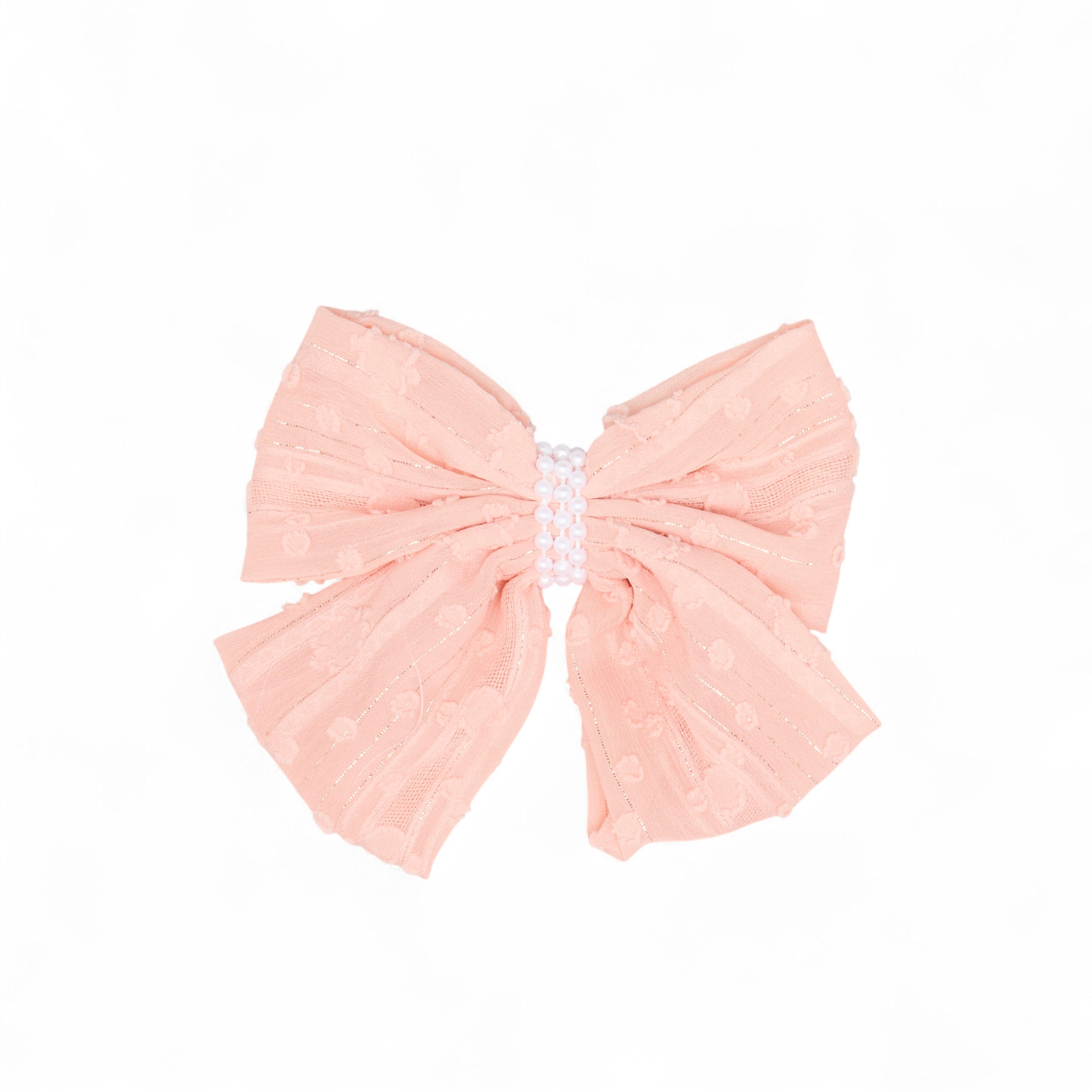 Pearl Embellished Bow Barrette Hair Clip-women-hairaccessories-clips-image-1