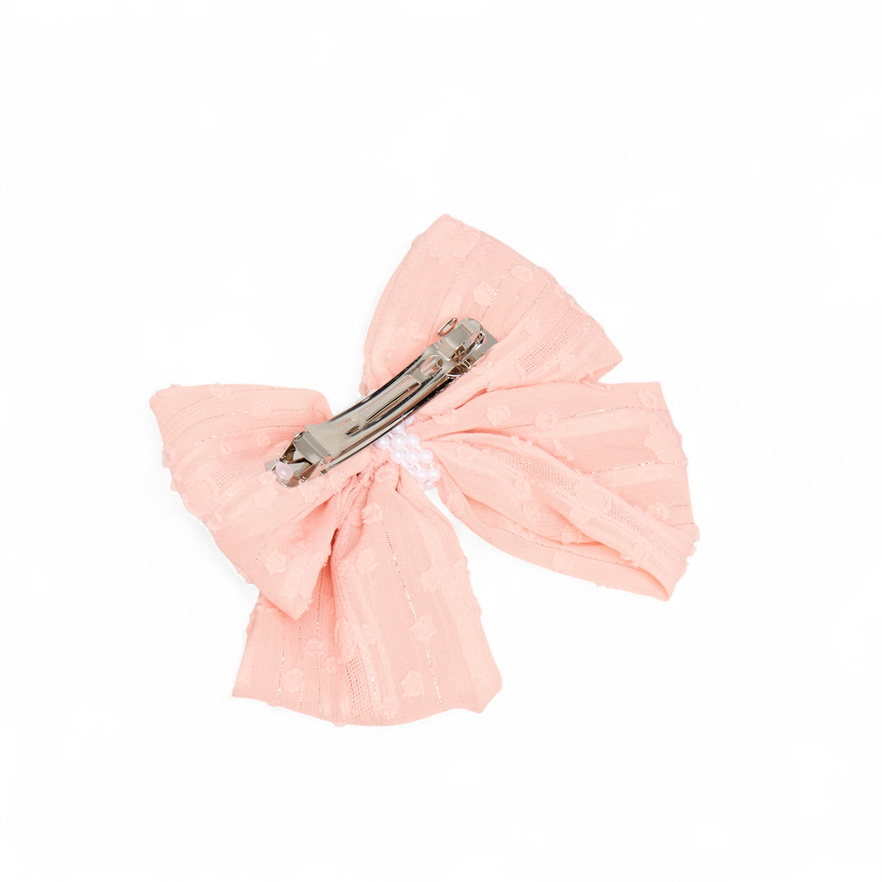 Pearl Embellished Bow Barrette Hair Clip-women-hairaccessories-clips-image-3
