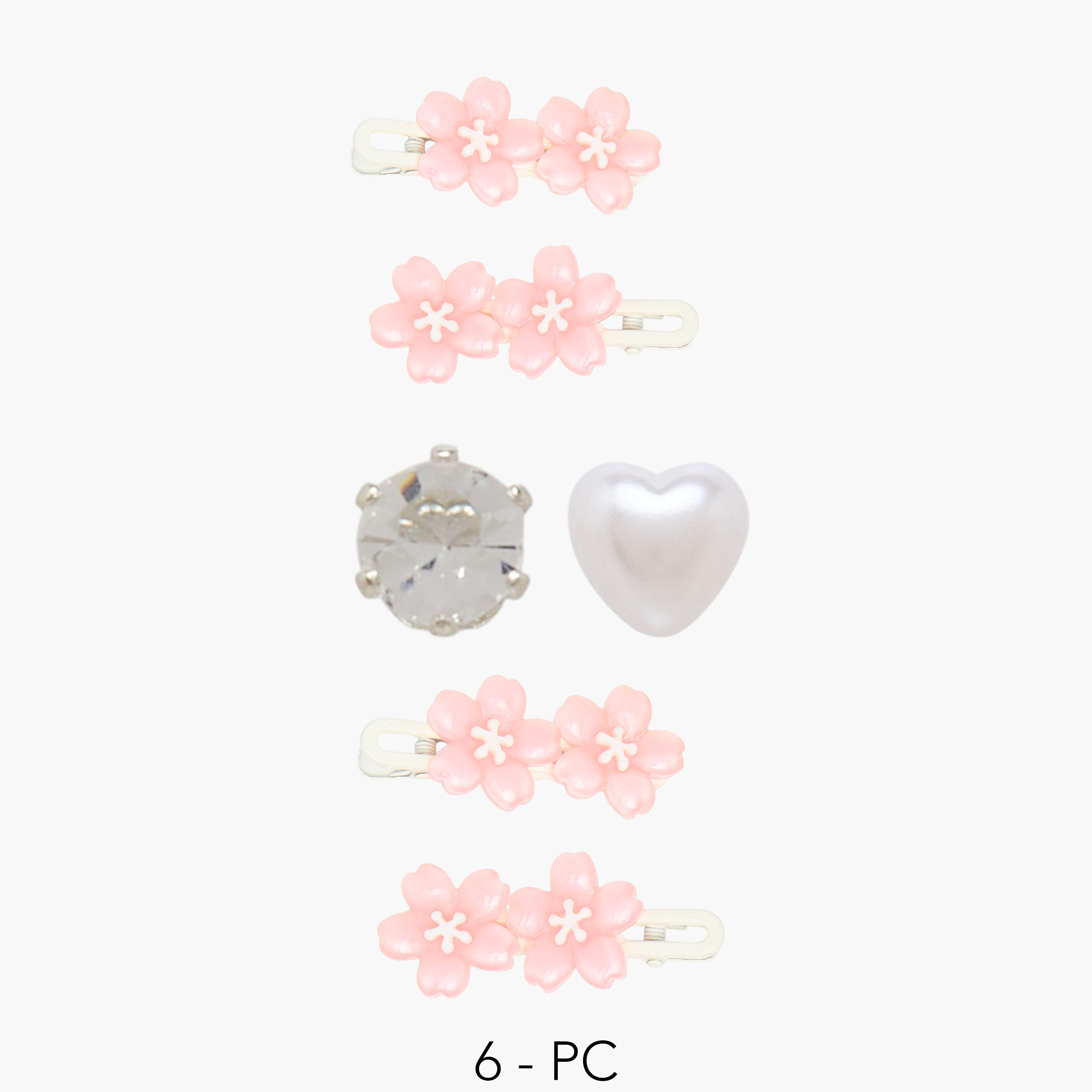 Embellished 6-Piece Hair Clip and Earrings Set-women-hairaccessories-others-image-1