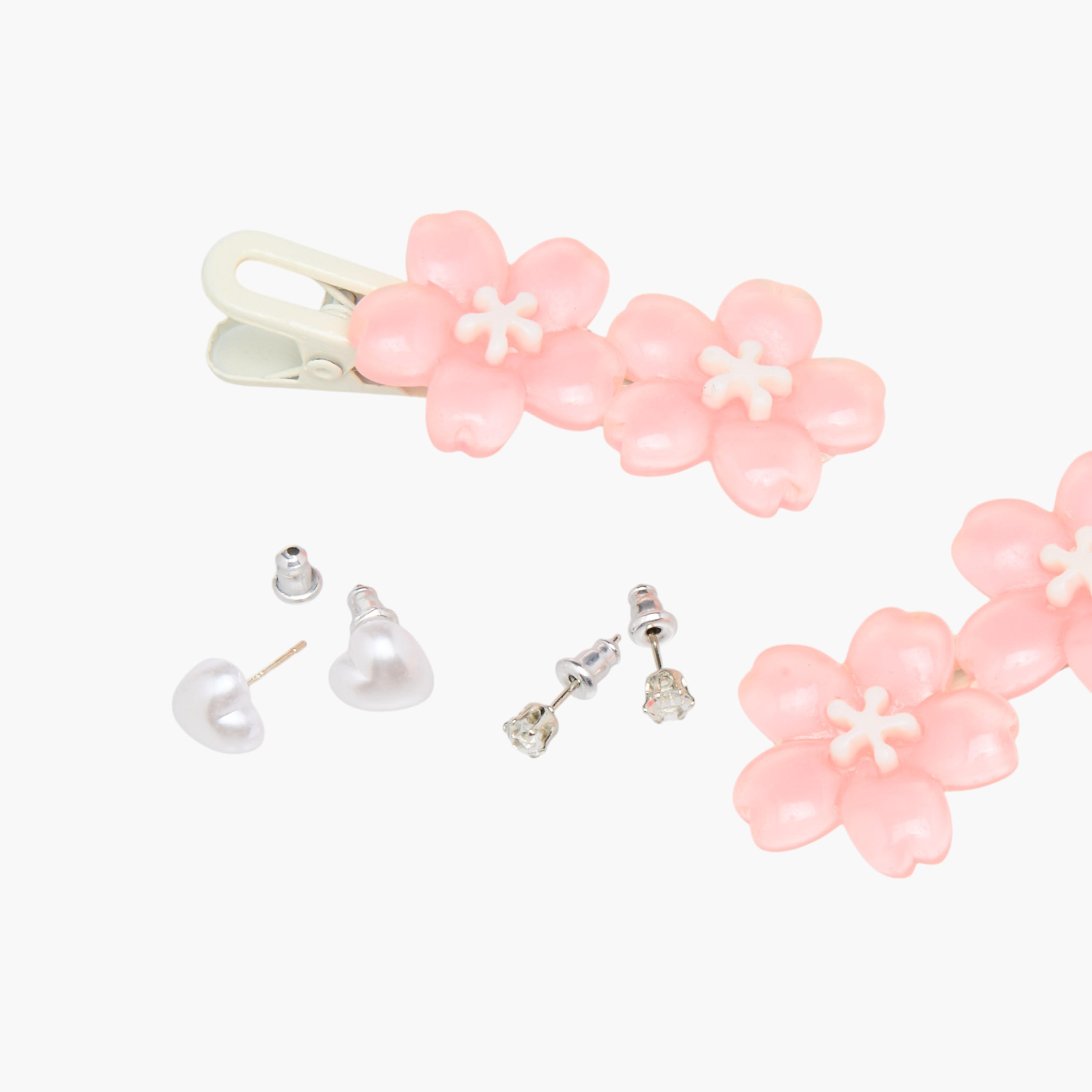 Embellished 6-Piece Hair Clip and Earrings Set-women-hairaccessories-others-image-7