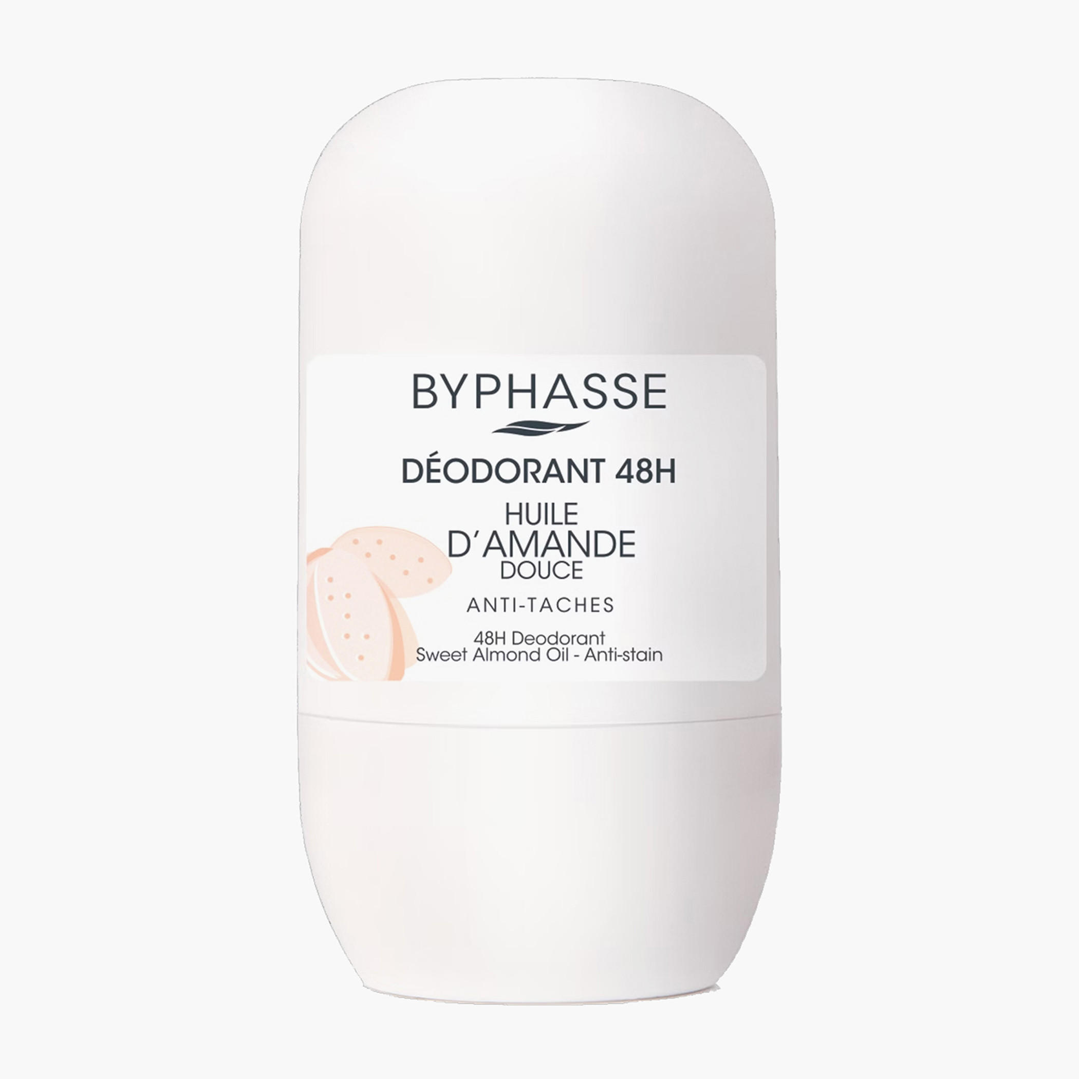 Byphasse 48H Sweet Almond Oil Roll-On Anti-Stain Deodarant - 50 ml-beautyandpersonalcare-fragrance-unisex-image-1