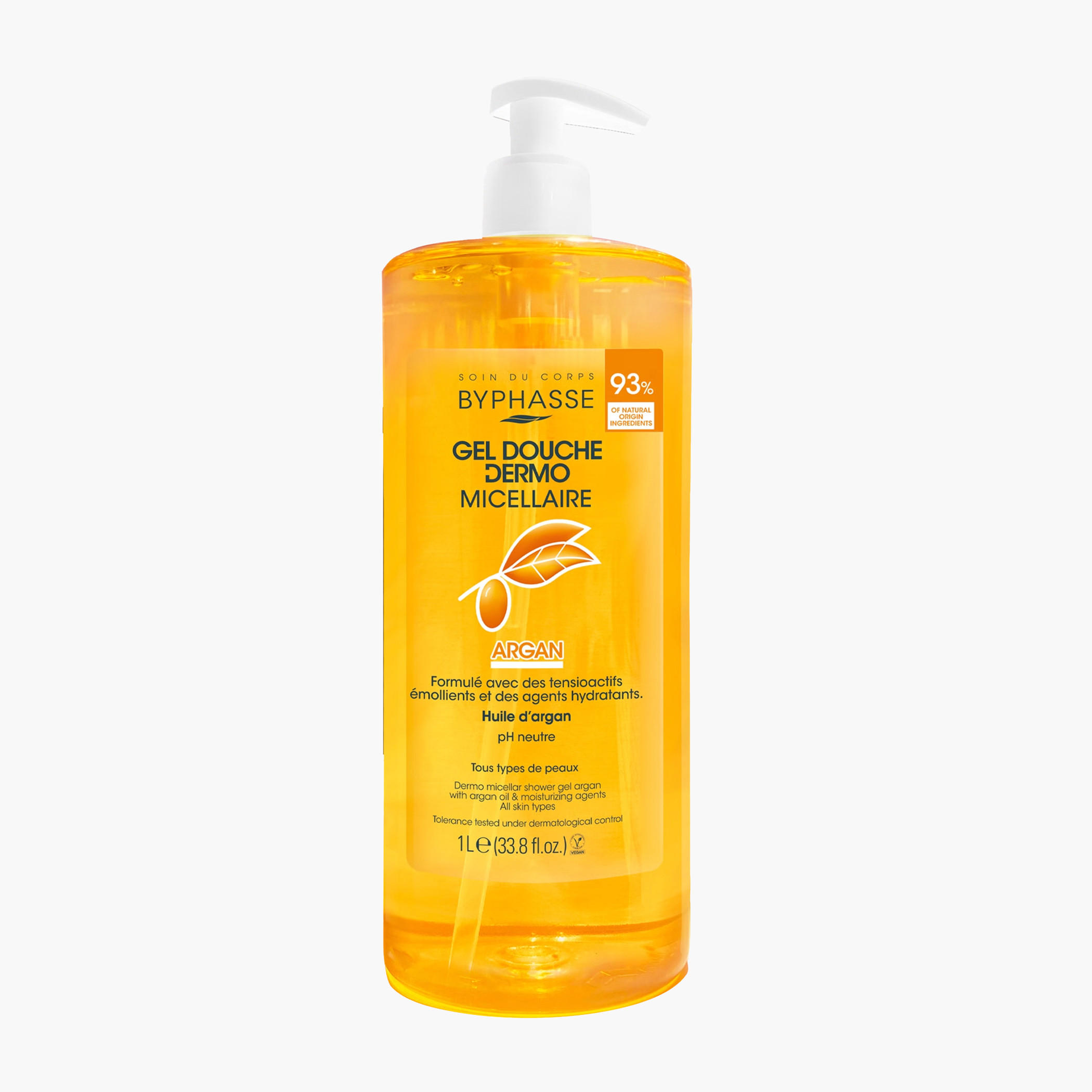 Byphasse Dermo Micellar Argan Oil Shower Gel - 1 L-beautyandpersonalcare-bathandbody-bathandshower-bodywash-image-1