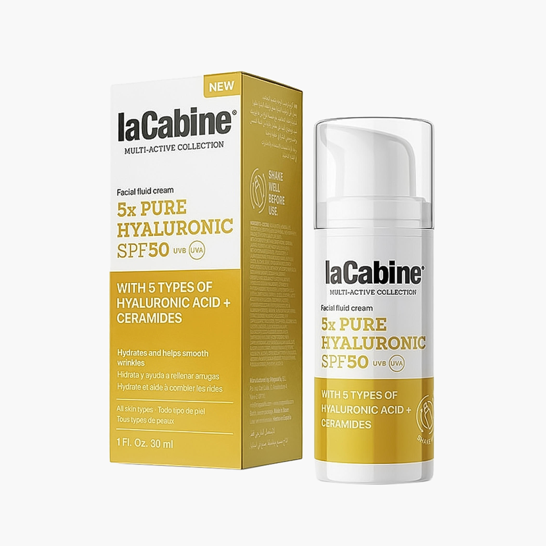 LACABINE 5X Pure Hyaluronic SPF50 Fluid Cream - 30 ml-beautyandpersonalcare-skin-moisturisers-facemoisturisers-image-1