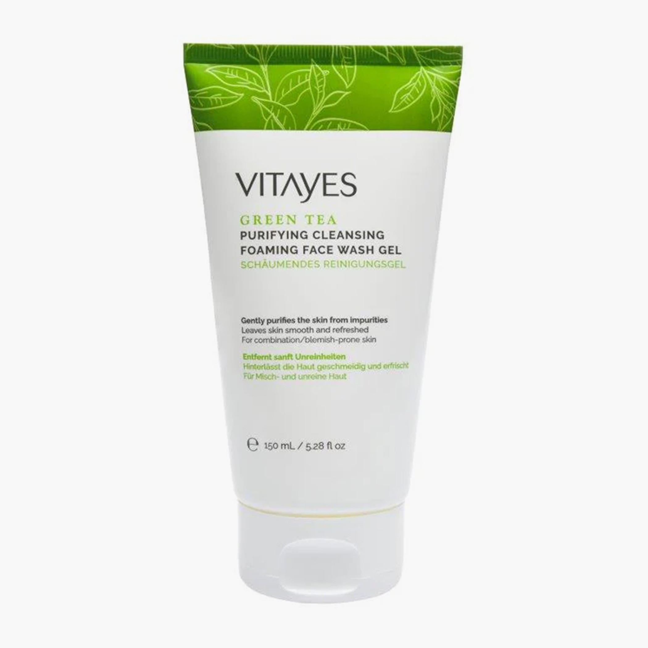 VITAYES Green Tea Cleansing Foaming Gel - 150 ml-beautyandpersonalcare-skin-cleansers-facewashandcleansers-image-1