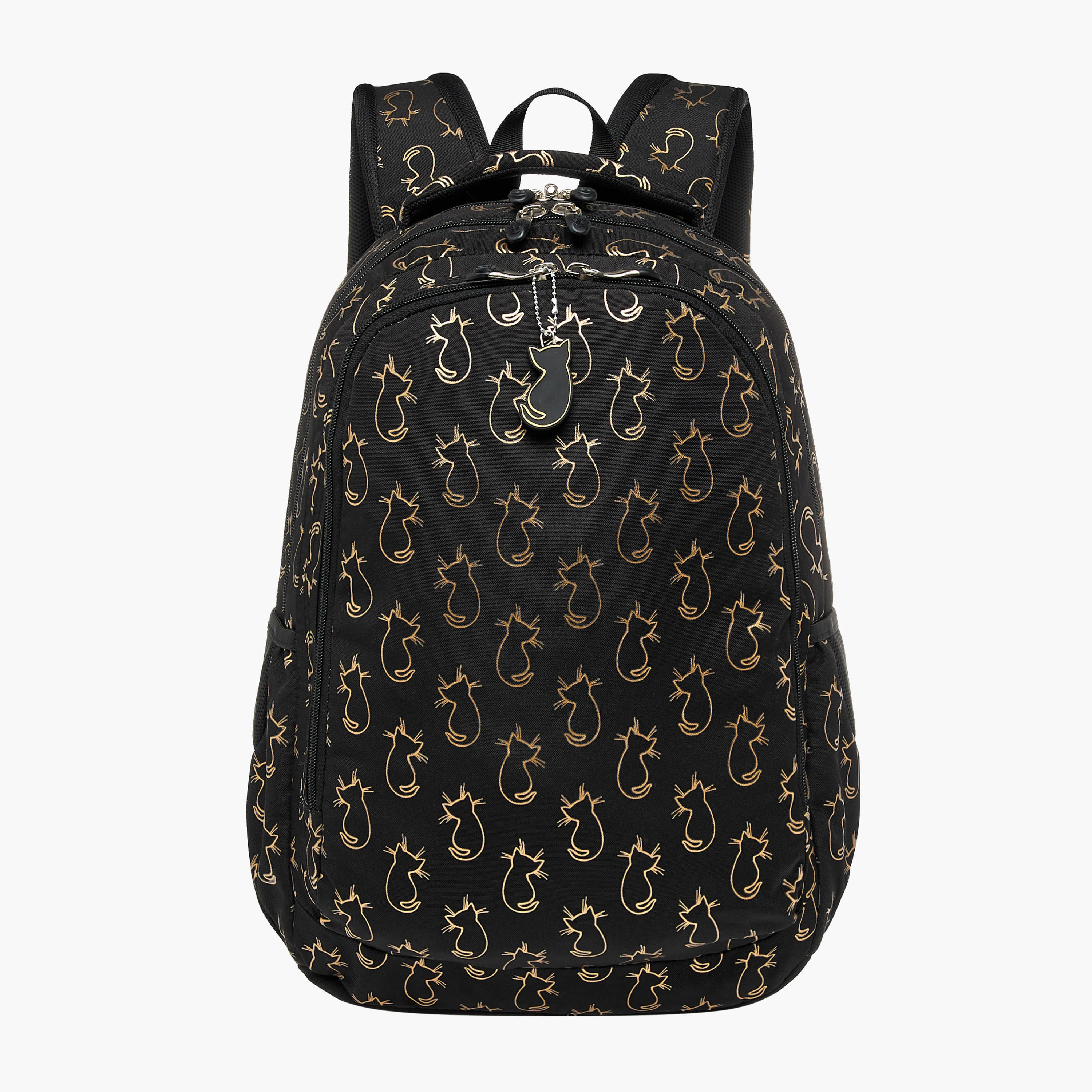 St.Right 18-inch Cat Print Backpack with Adjustable Straps and Zip Closure - 30x20x45 cms-school-bagsandbackpacks-backpacks-image-1