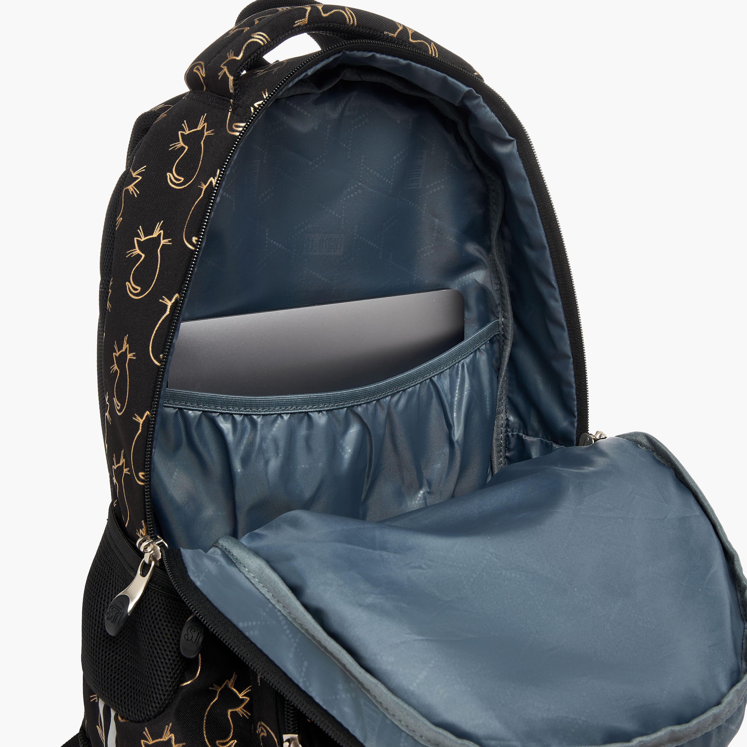 St.Right 18-inch Cat Print Backpack with Adjustable Straps and Zip Closure - 30x20x45 cms-school-bagsandbackpacks-backpacks-image-10