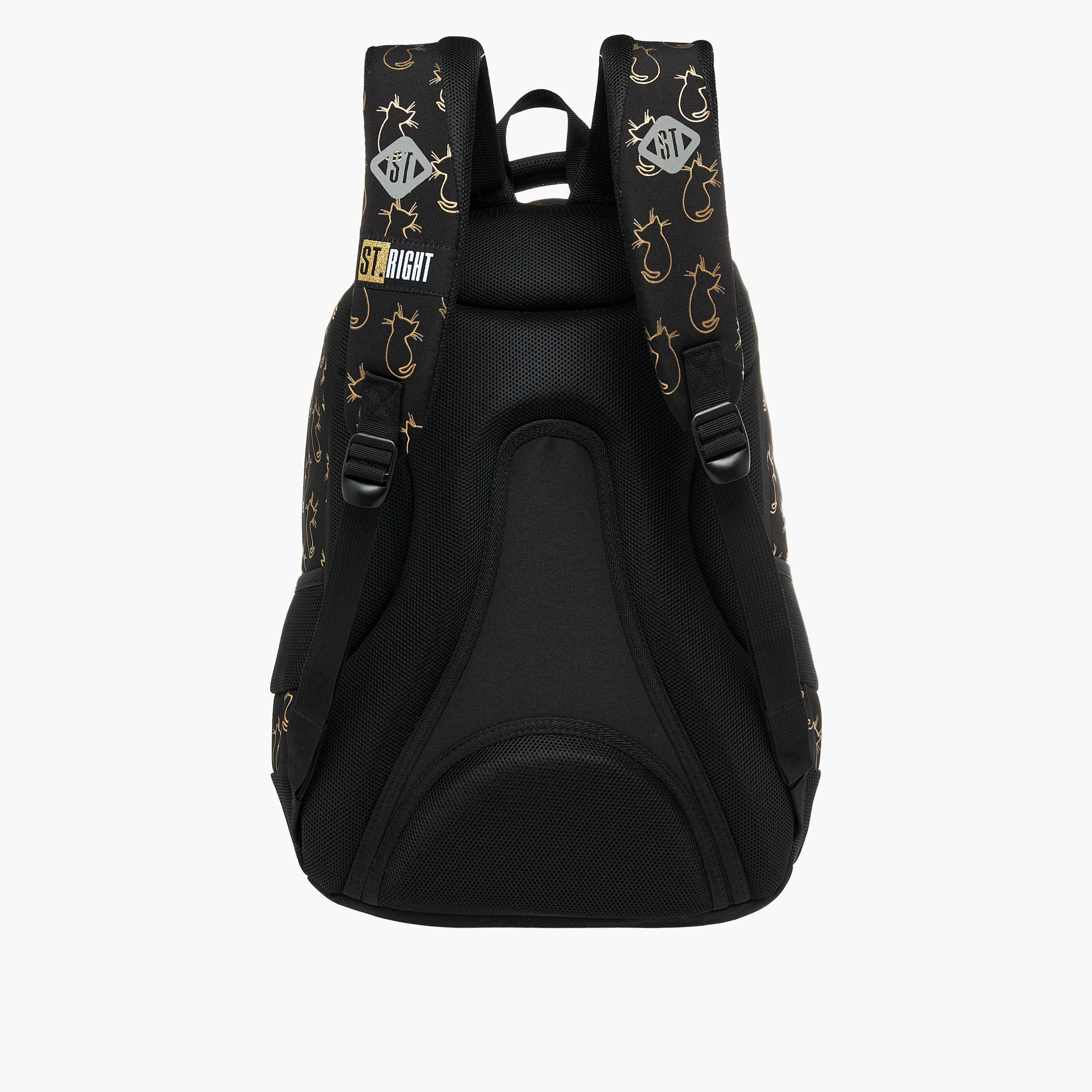 St.Right 18-inch Cat Print Backpack with Adjustable Straps and Zip Closure - 30x20x45 cms-school-bagsandbackpacks-backpacks-image-4