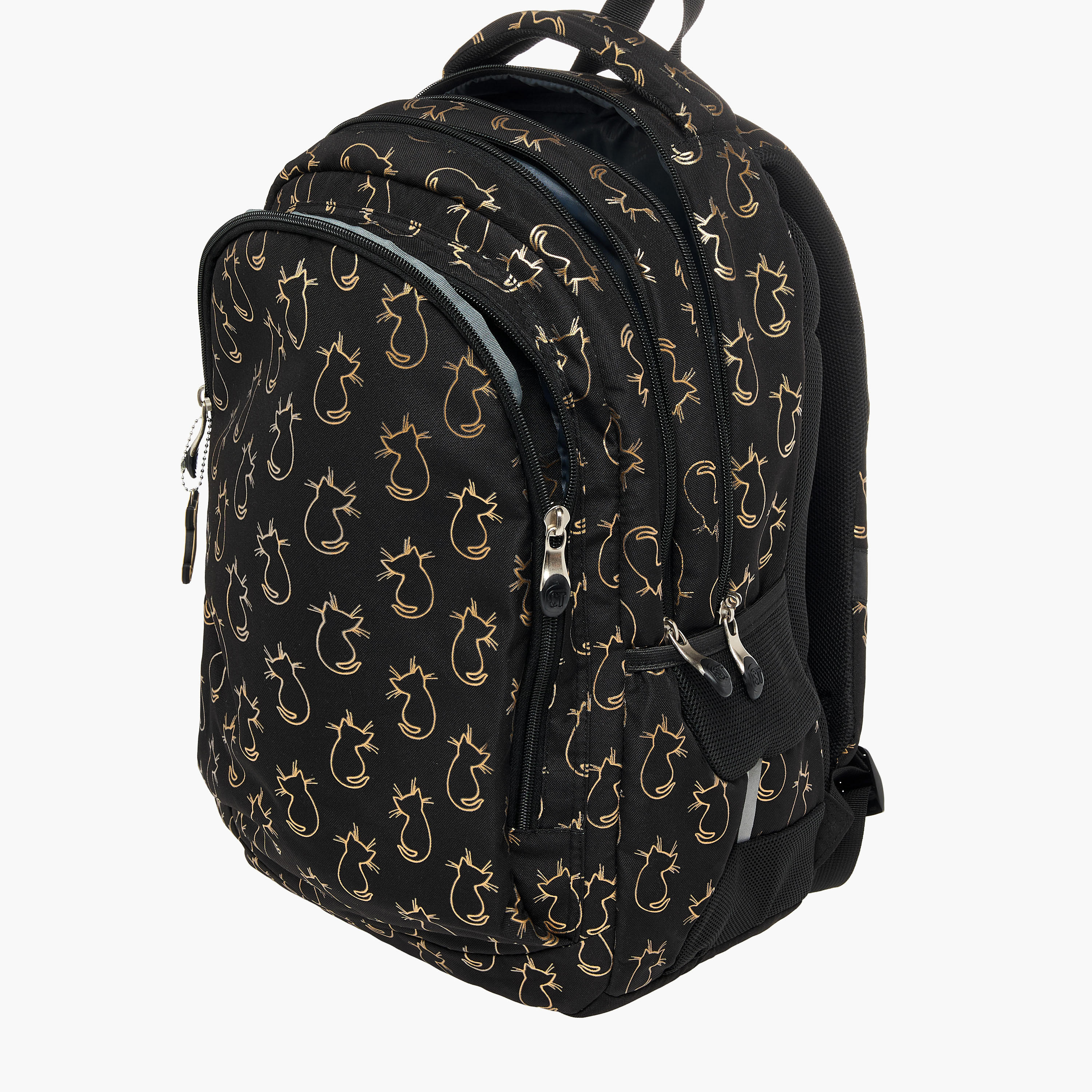St.Right 18-inch Cat Print Backpack with Adjustable Straps and Zip Closure - 30x20x45 cms-school-bagsandbackpacks-backpacks-image-9