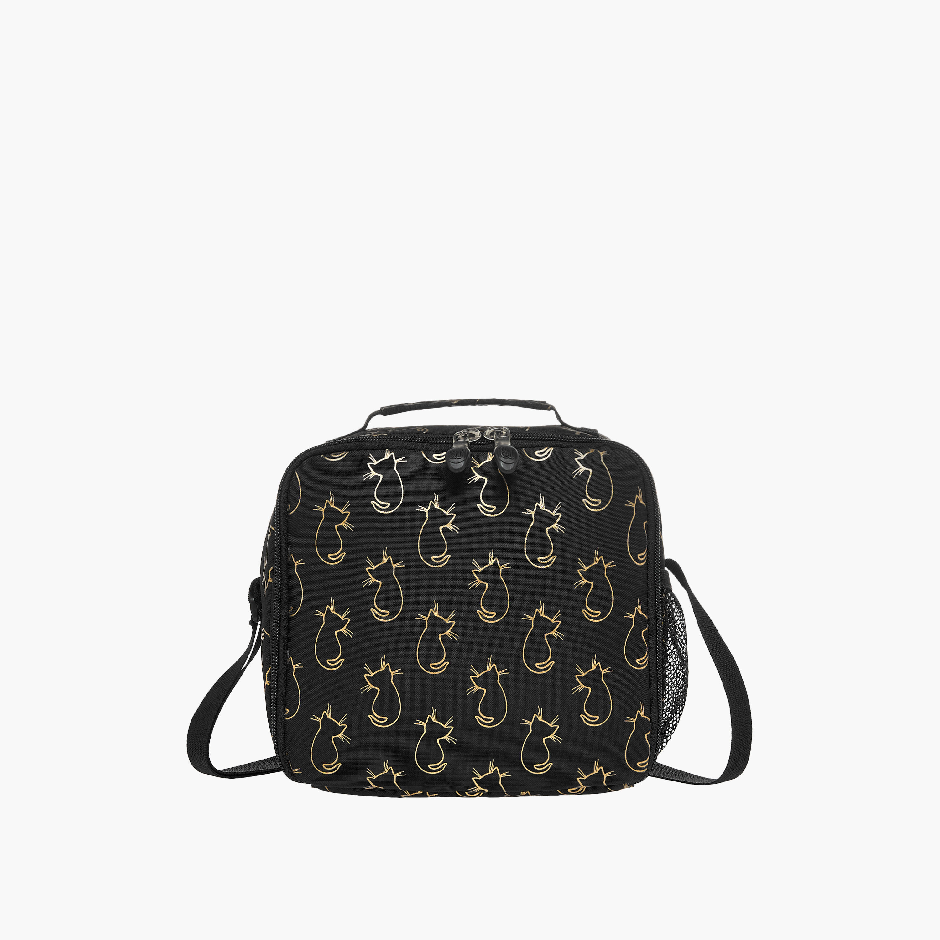 St.Right All-Over Cat Print Lunch Bag with Adjustable Strap and Zip Closure-school-lunchessentials-lunchbags-image-1