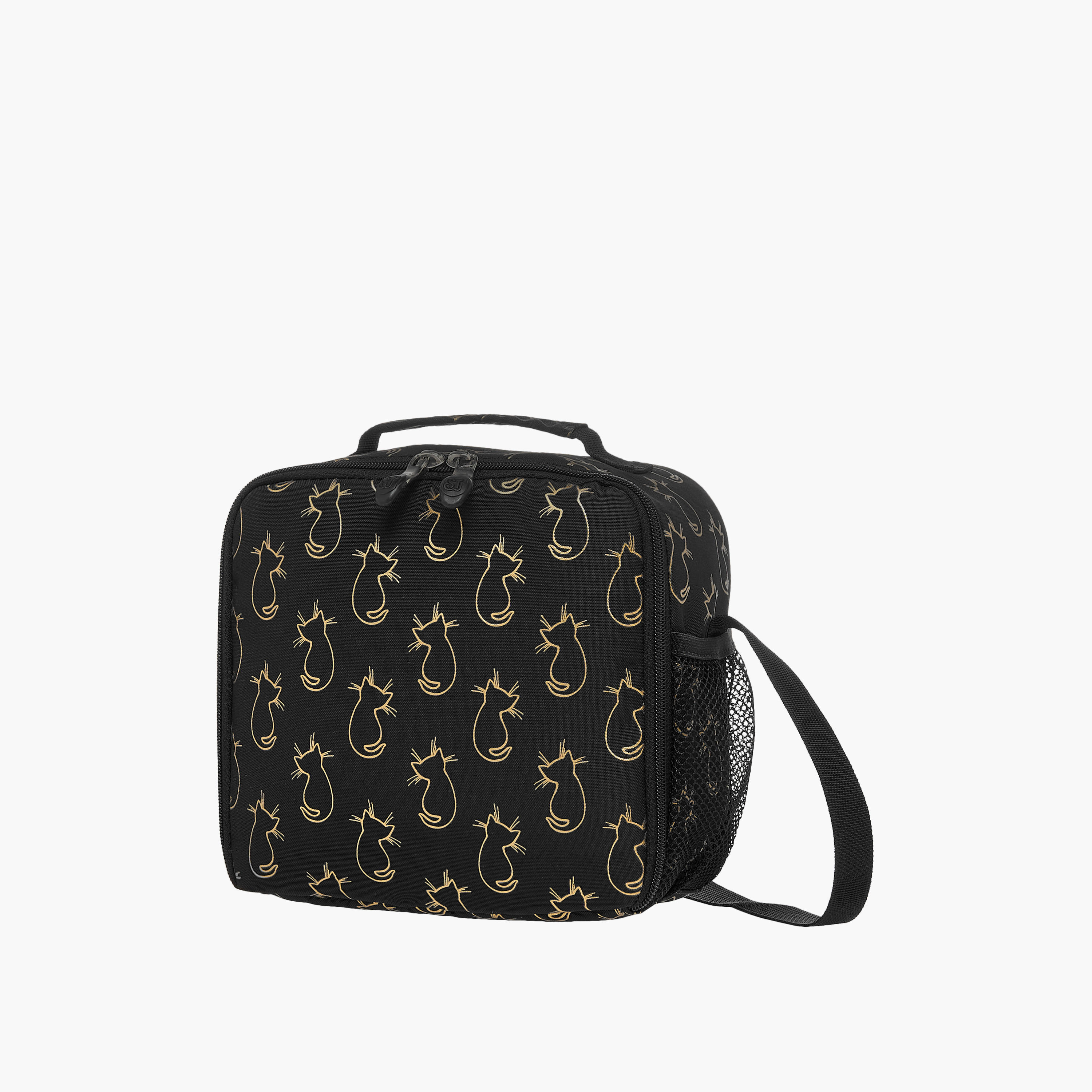 St.Right All-Over Cat Print Lunch Bag with Adjustable Strap and Zip Closure-school-lunchessentials-lunchbags-image-2