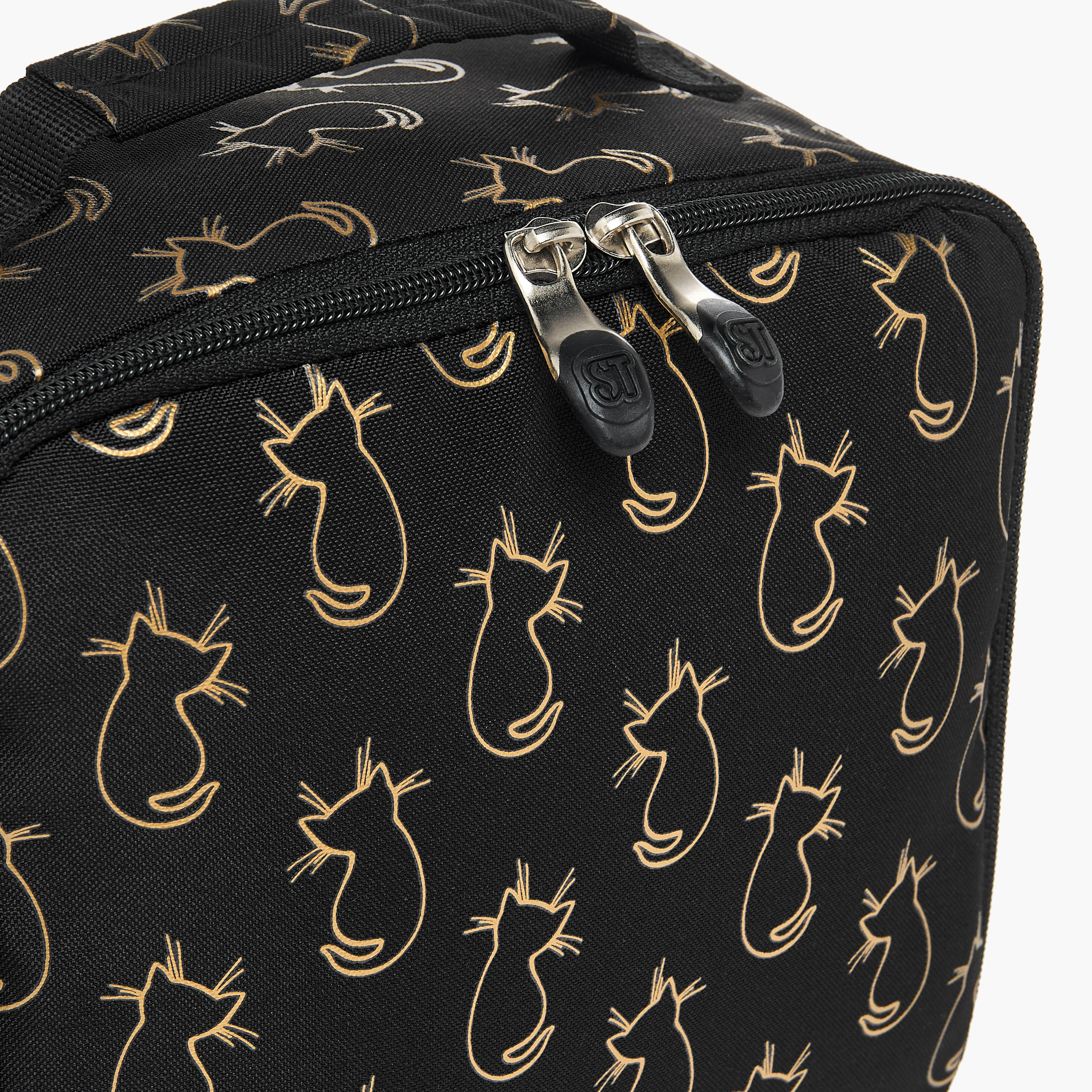St.Right All-Over Cat Print Lunch Bag with Adjustable Strap and Zip Closure-school-lunchessentials-lunchbags-image-4