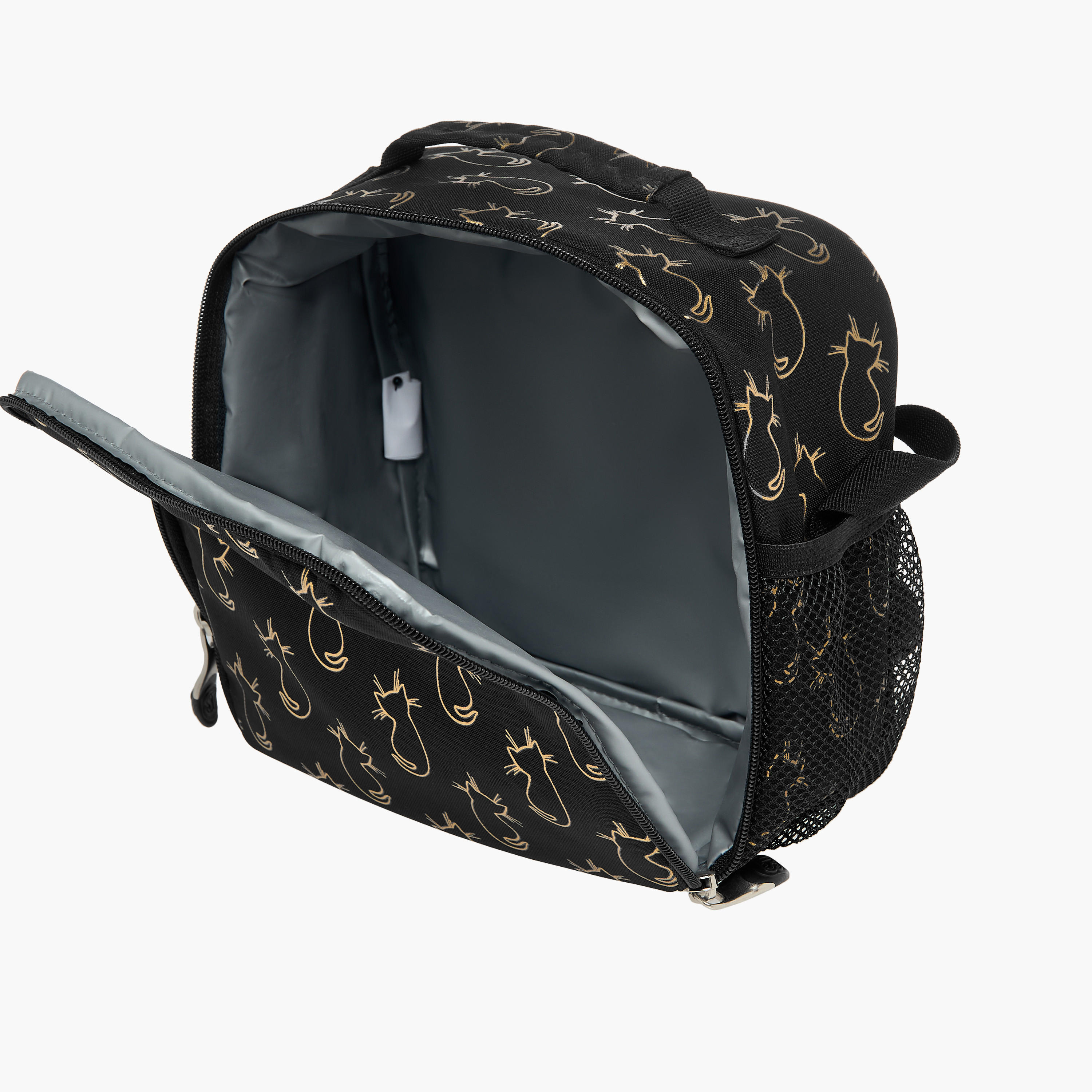 St.Right All-Over Cat Print Lunch Bag with Adjustable Strap and Zip Closure-school-lunchessentials-lunchbags-image-6