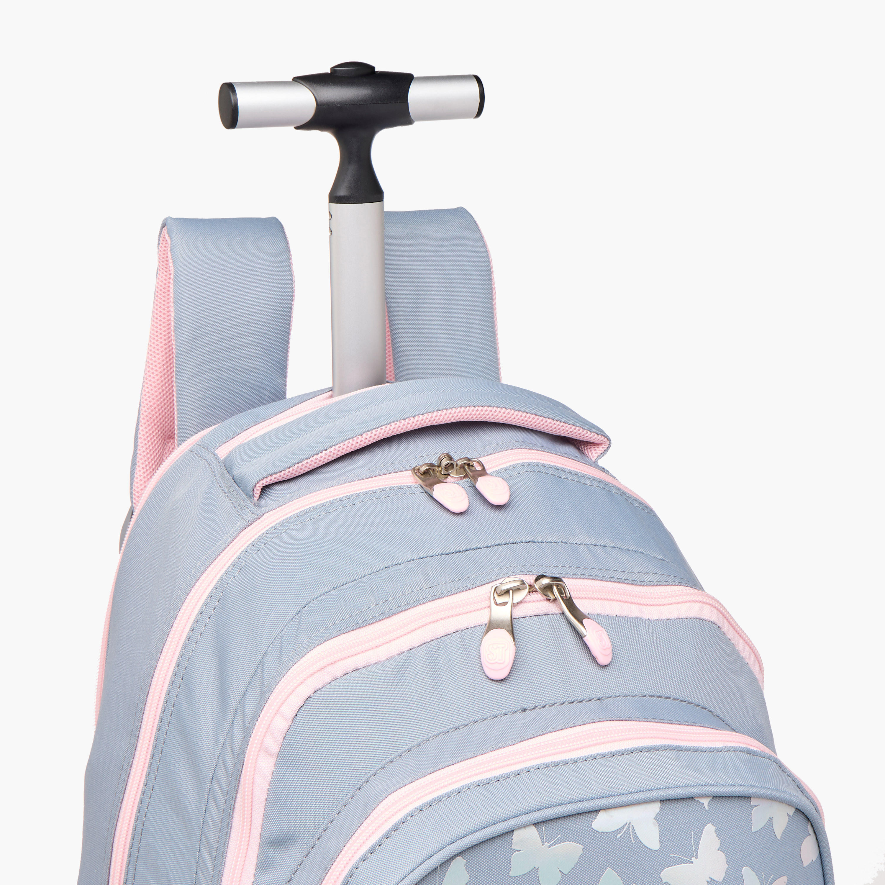 St.Right Butterfly Trolley Bag for Girls 8-13 Years with Retractable Handle -school-bagsandbackpacks-trolleybags-image-10