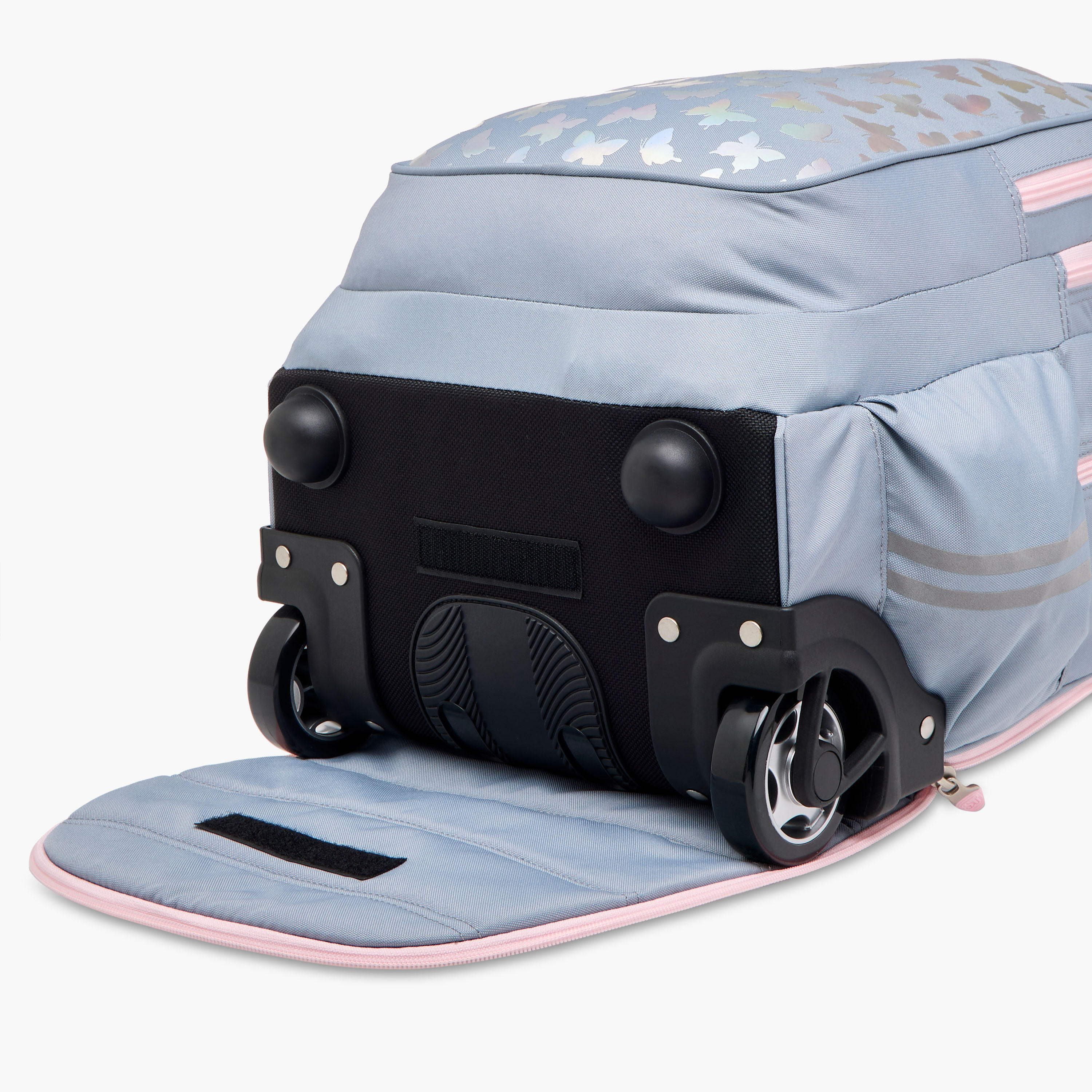 St.Right Butterfly Trolley Bag for Girls 8-13 Years with Retractable Handle -school-bagsandbackpacks-trolleybags-image-11