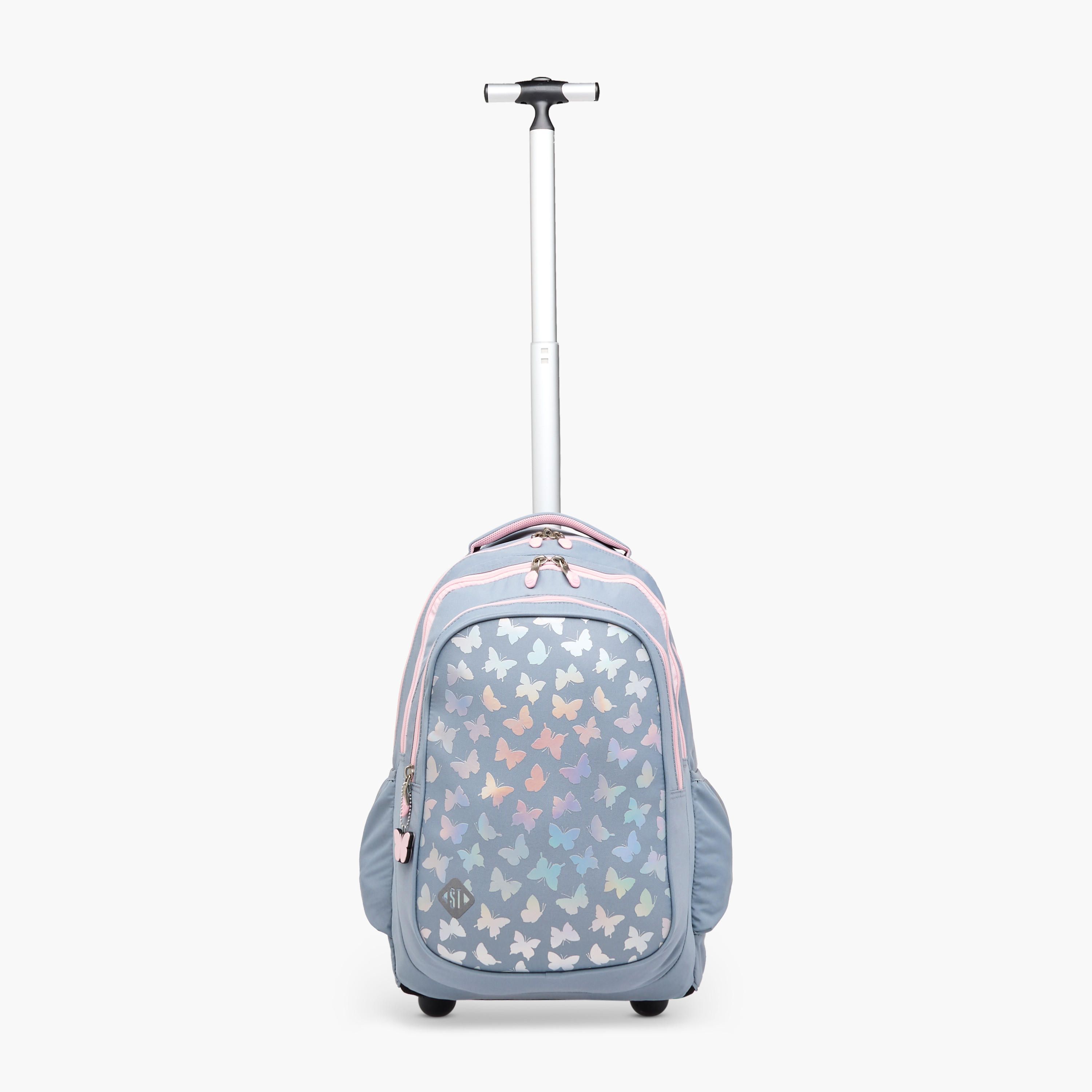 St.Right Butterfly Trolley Bag for Girls 8-13 Years with Retractable Handle -school-bagsandbackpacks-trolleybags-image-8