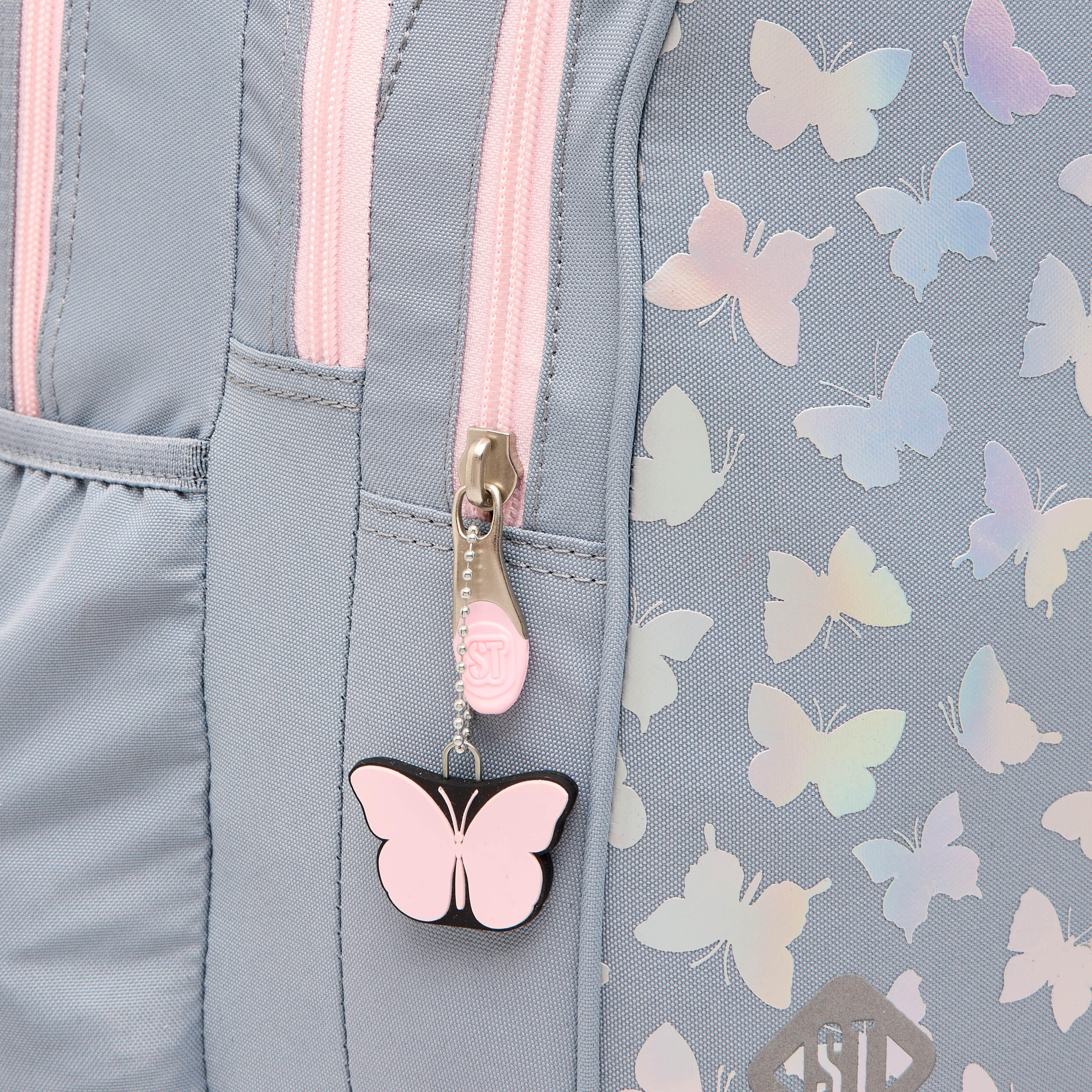 St.Right Butterfly Trolley Bag for Girls 8-13 Years with Retractable Handle -school-bagsandbackpacks-trolleybags-image-9