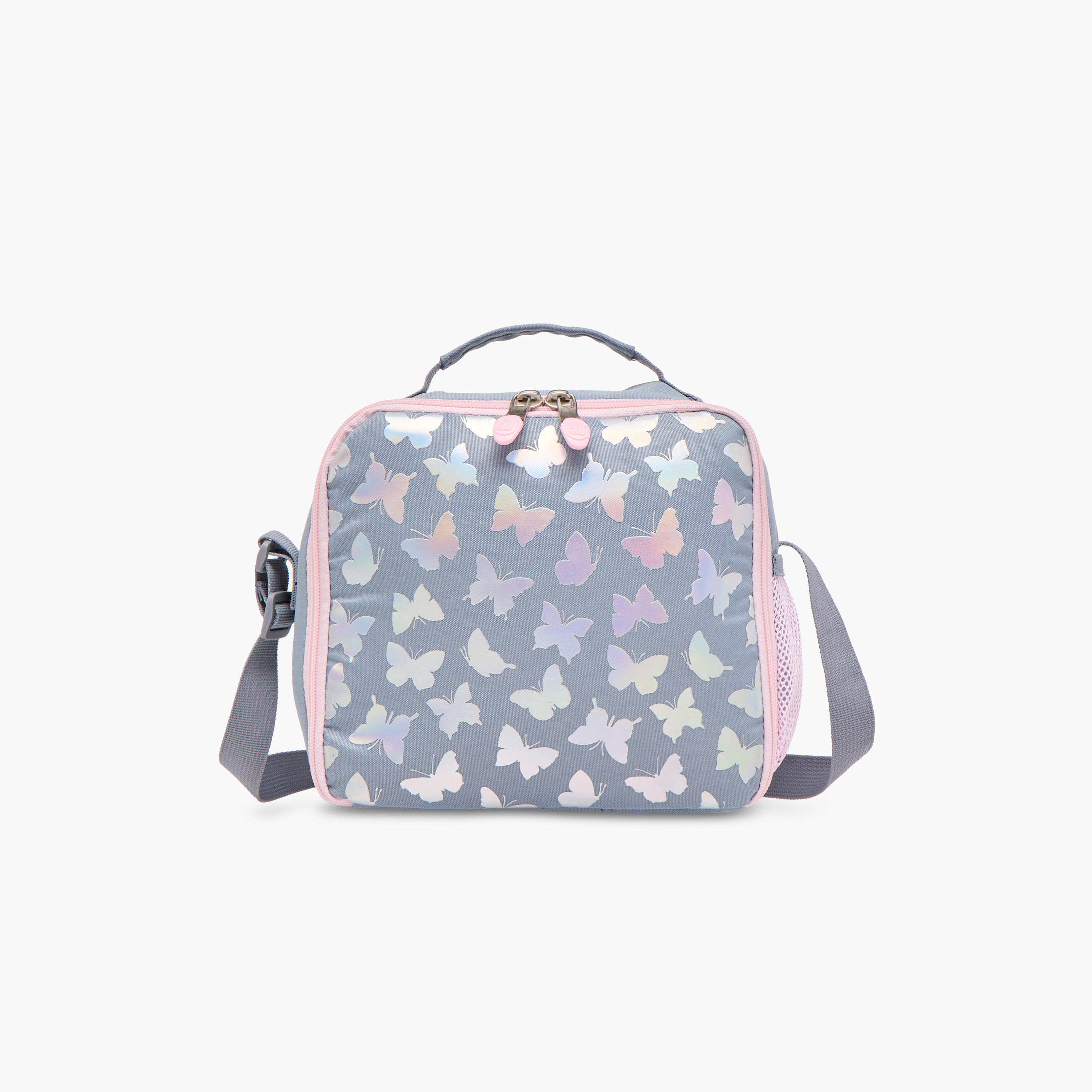 St.Right Butterfly Print Lunch Bag with Adjustable Strap and Zip Closure-school-lunchessentials-lunchbags-image-1
