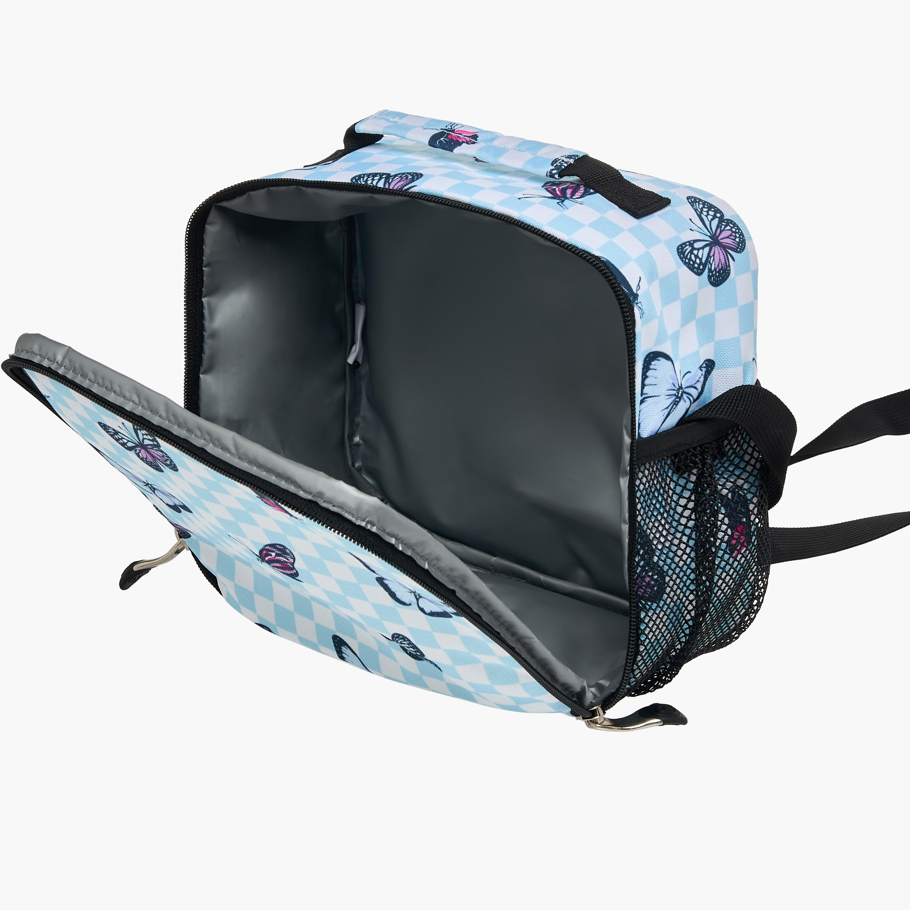 St.Right Butterfly Print Lunch Bag with Strap and Zip Closure-school-lunchessentials-lunchbags-image-7