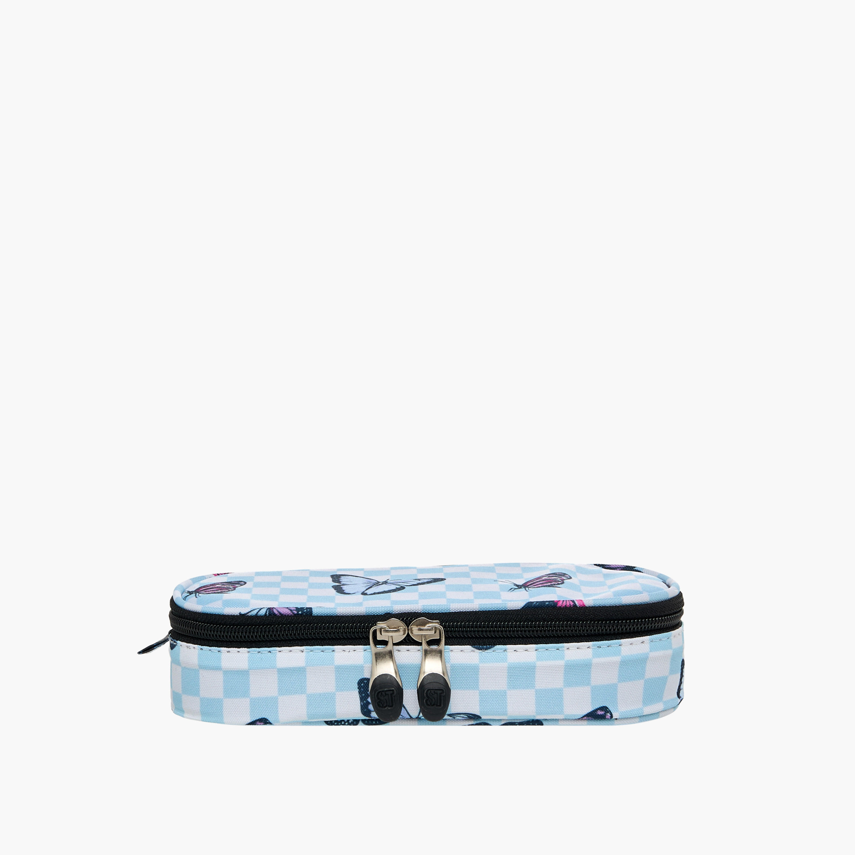 St.Right Butterfly Print Pencil Case with Zip Closure-school-stationery-pencilcases-image-1