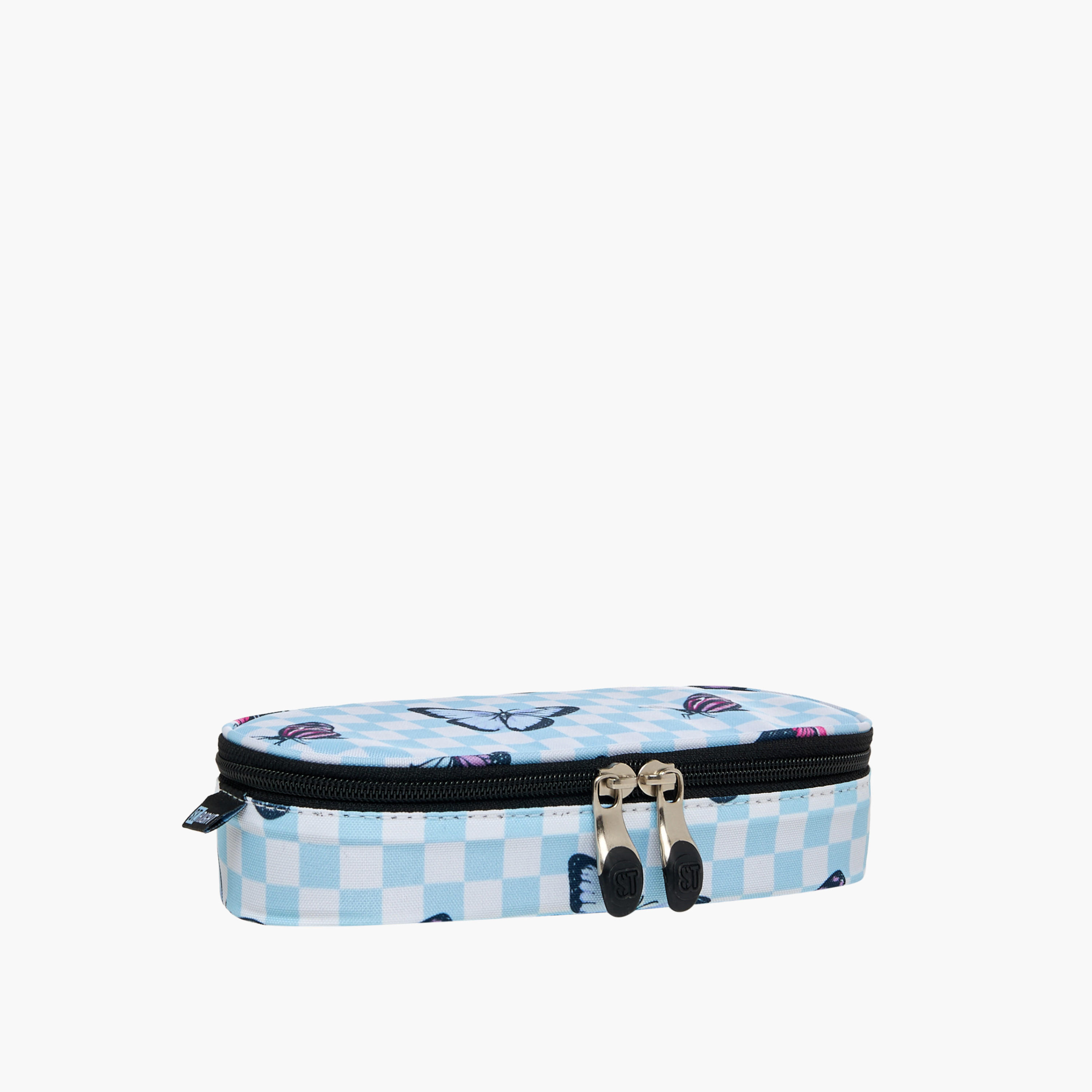St.Right Butterfly Print Pencil Case with Zip Closure-school-stationery-pencilcases-image-2