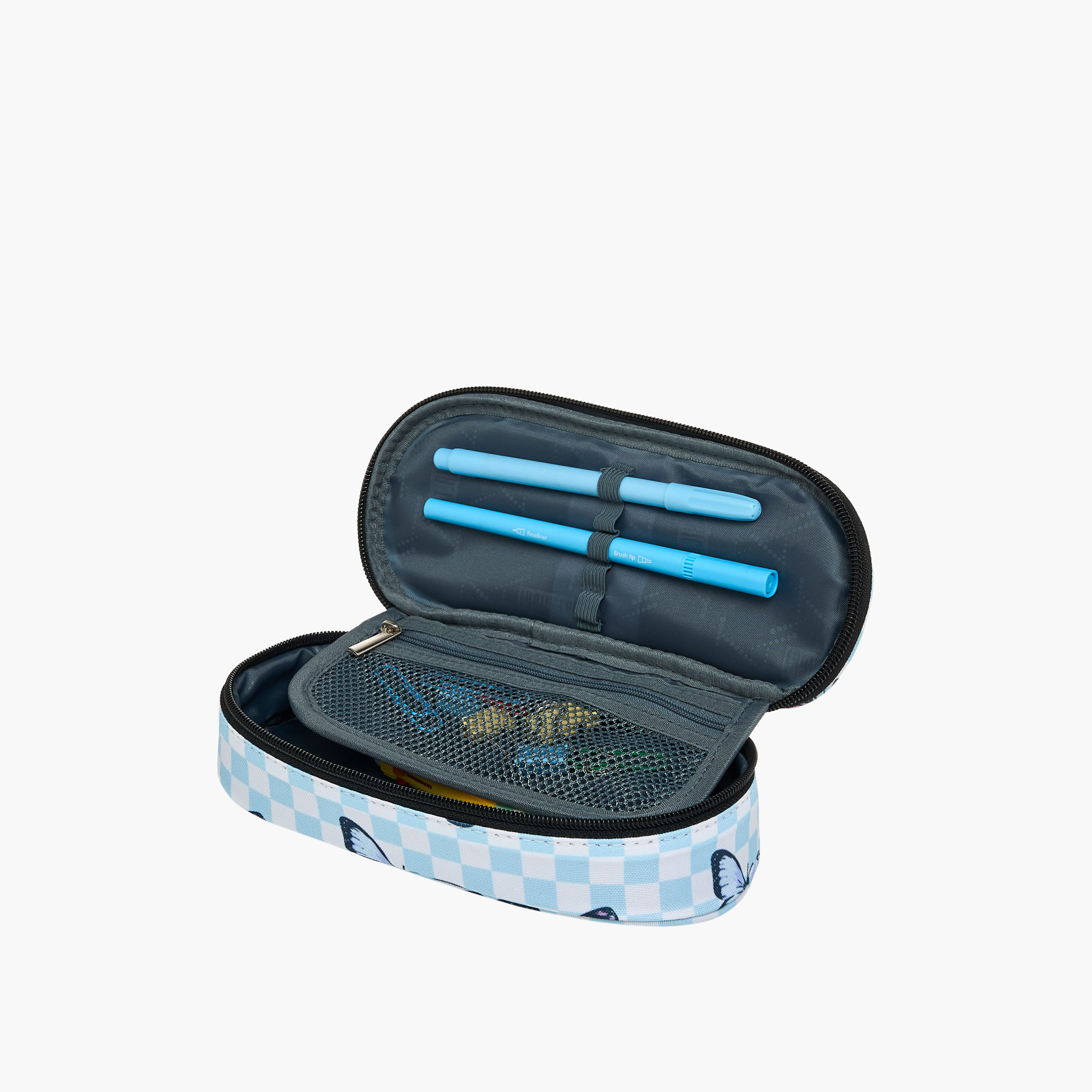 St.Right Butterfly Print Pencil Case with Zip Closure-school-stationery-pencilcases-image-5