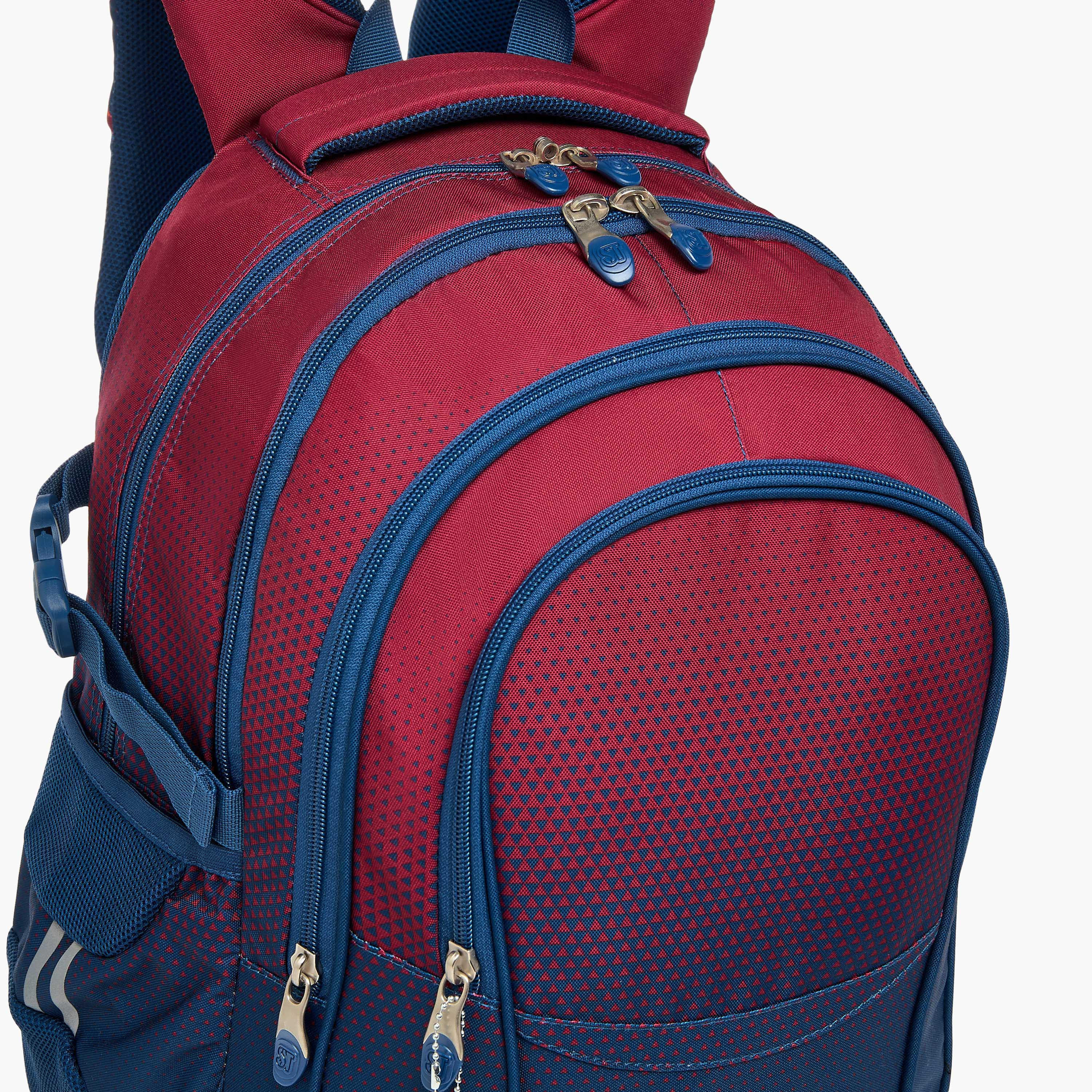 شنطة ظهر بحمّالات قابلة للتعديل وسحاب إغلاق وطبعات من سانت رايت - 30x20x45 سم-school-bagsandbackpacks-backpacks-image-7