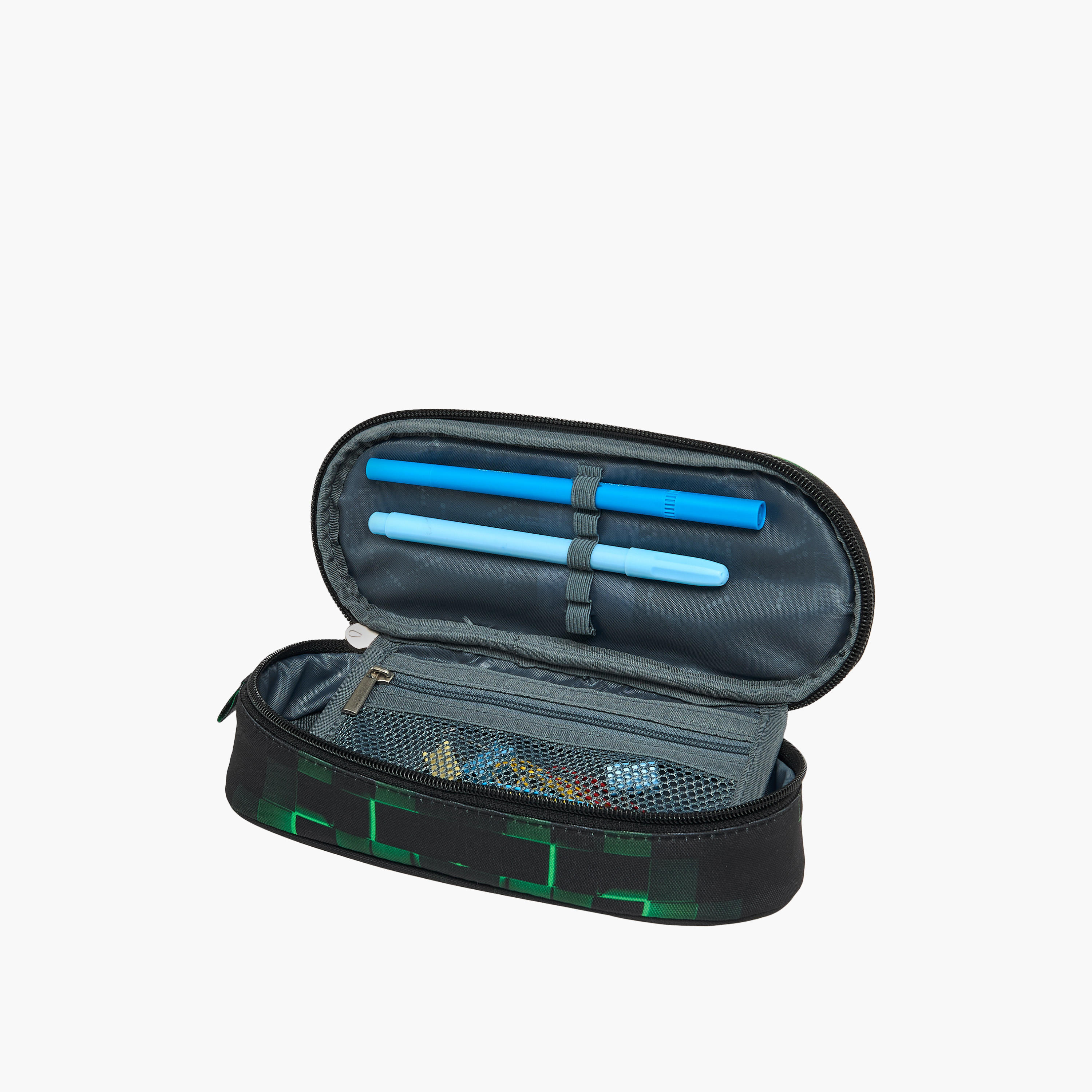 St.Right Pixel Game Print Pencil Case with Zip Closure-school-stationery-pencilcases-image-5