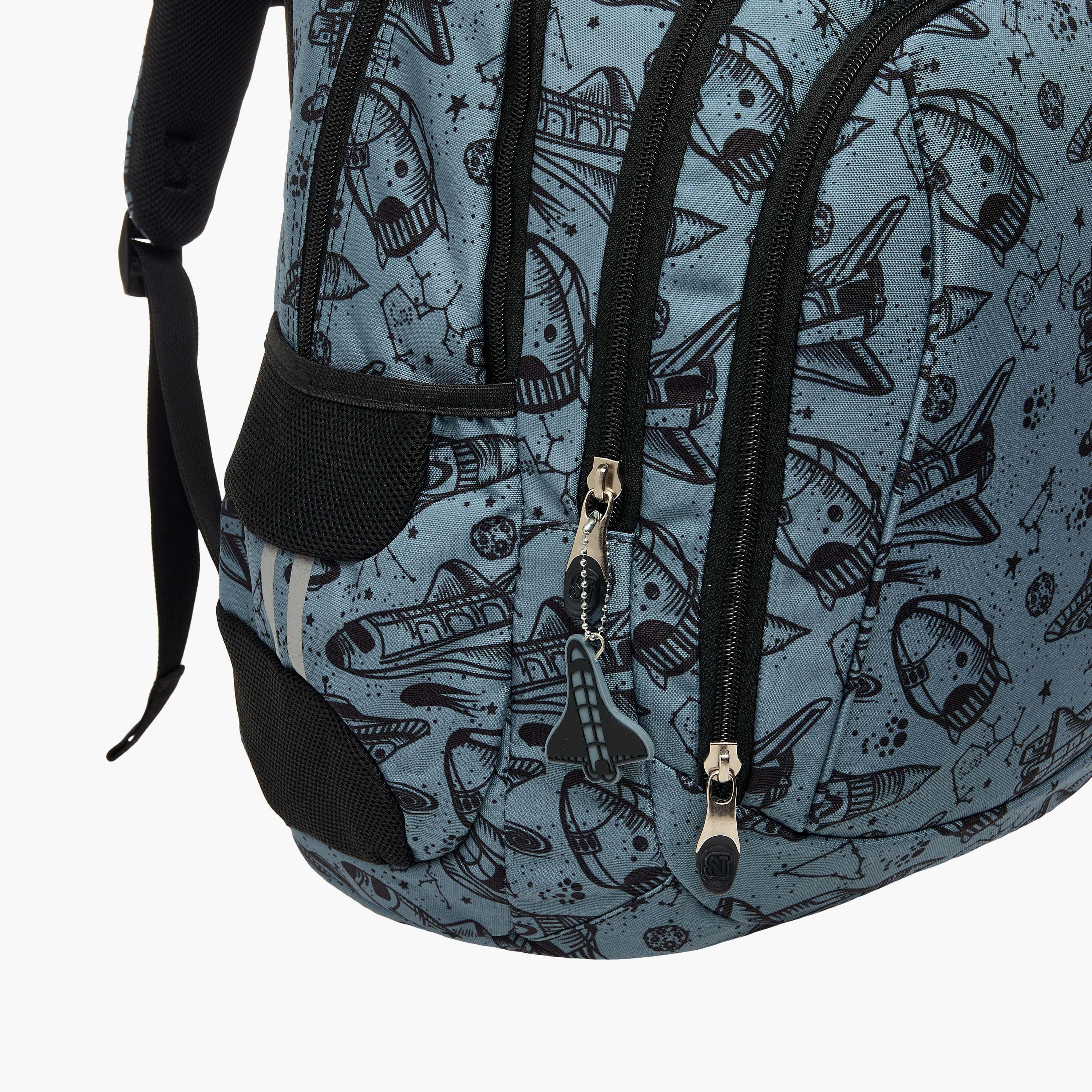 شنطة ظهر بطبعات فضاء وحمّالات كتف قابلة للتعديل من سانت رايت - 30x20x45 سم-school-bagsandbackpacks-backpacks-image-6